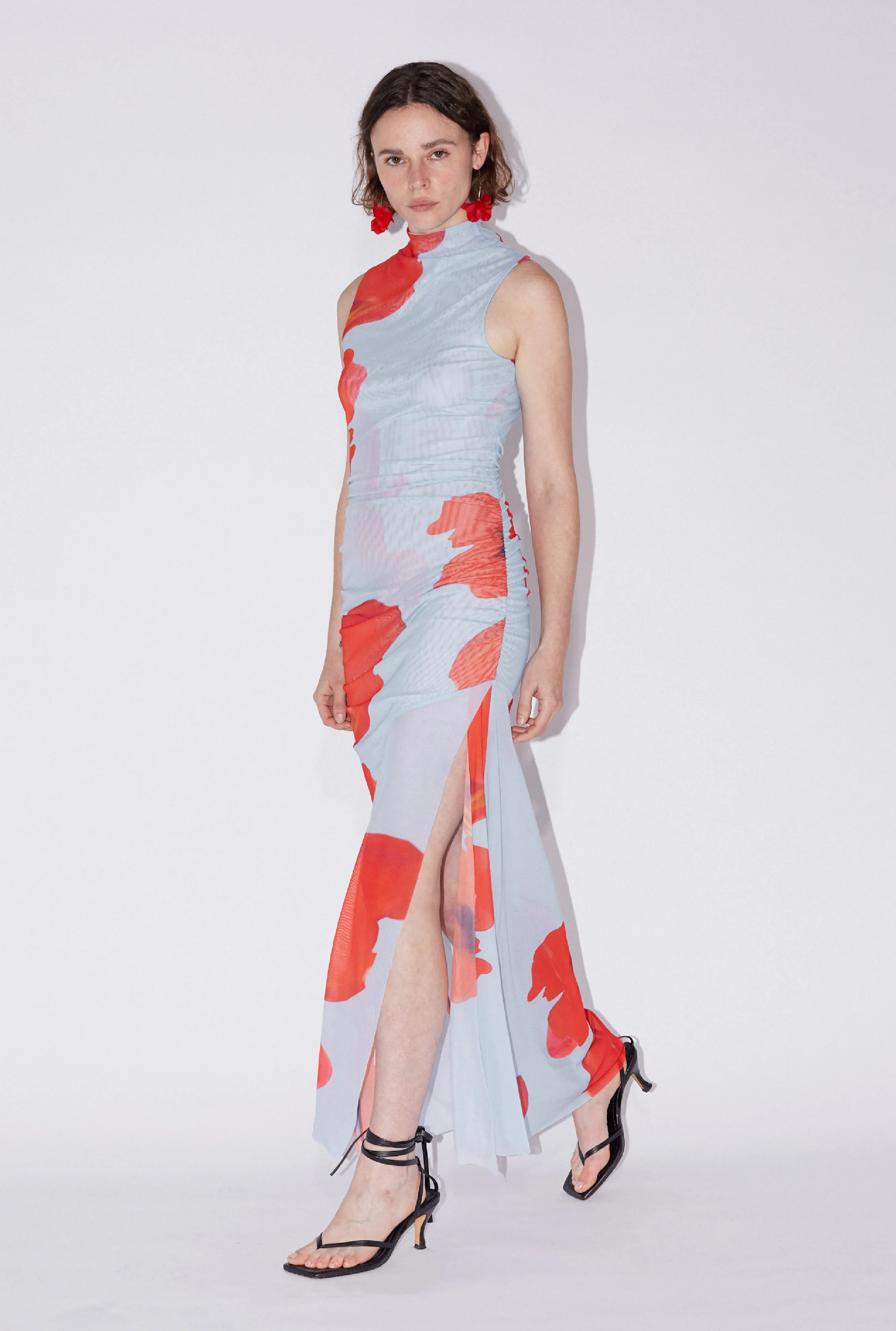 SAEMDI Floral Mesh Dress - Floral Print - Image 3