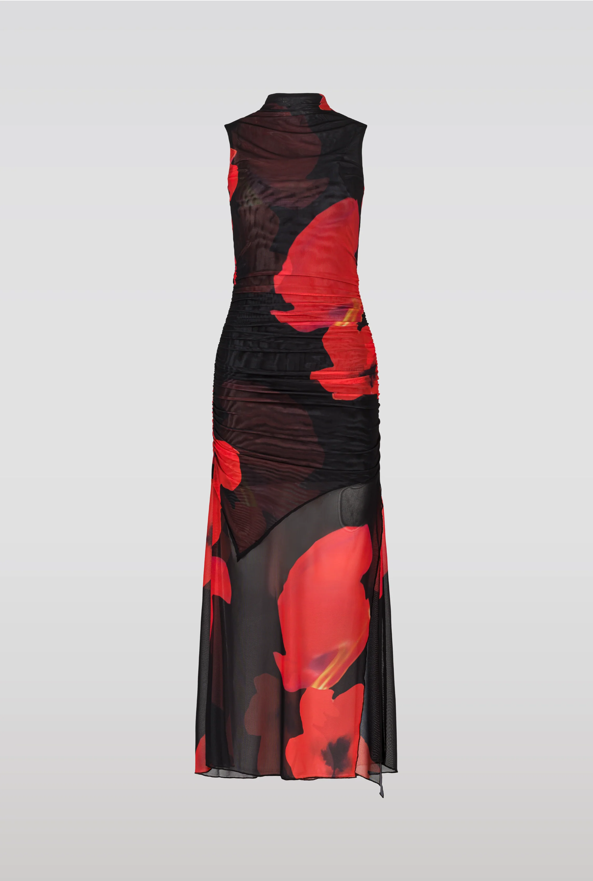 SAEMDI Floral Printed Mesh Dress - Image 5