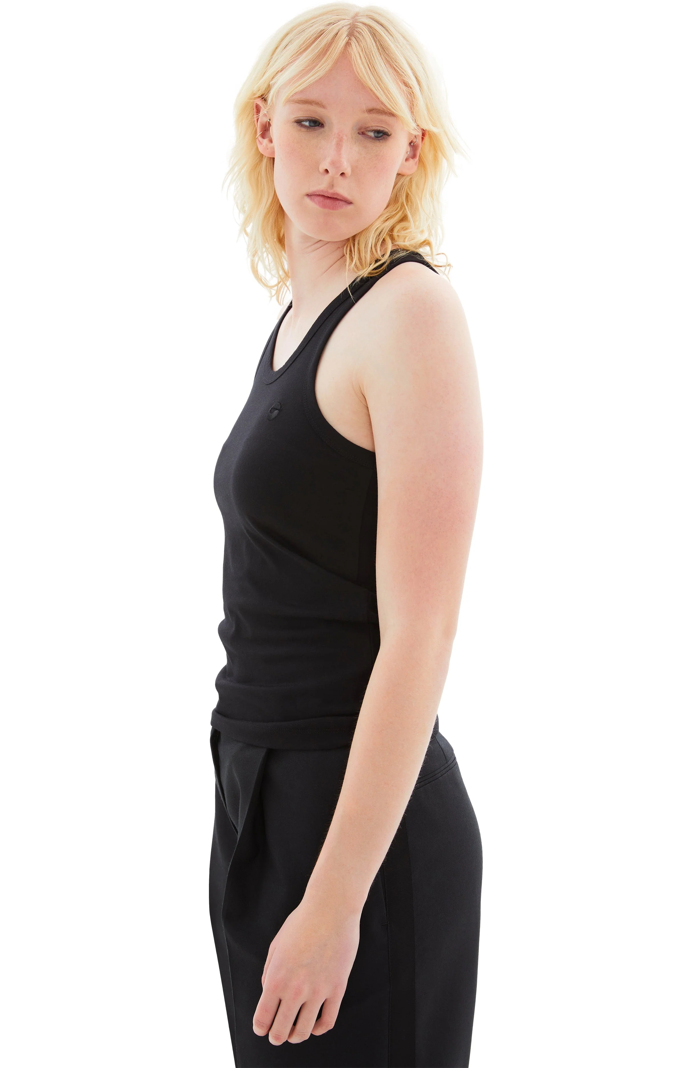 Coperni Lightweight Logo Tank Top - Black - Image 2