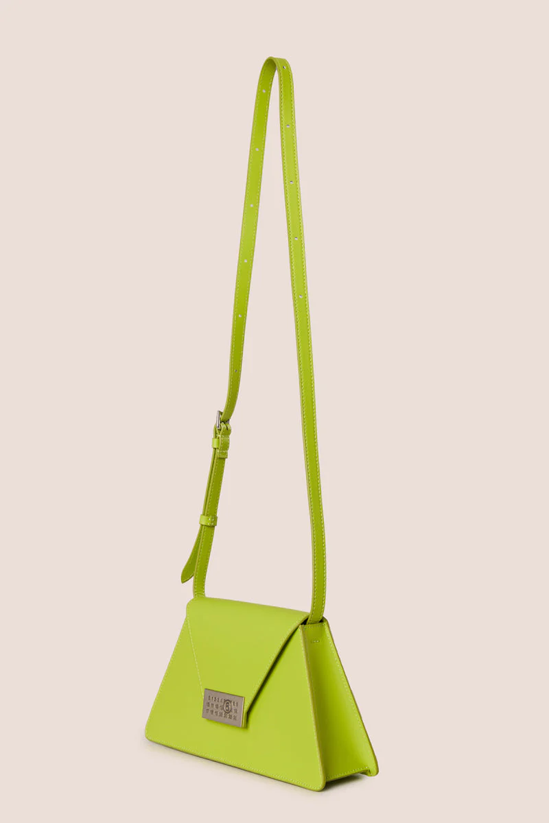 MM6 Maison Margiela Numeric Crossbody Leather Bag - Light Pea Green - Image 2