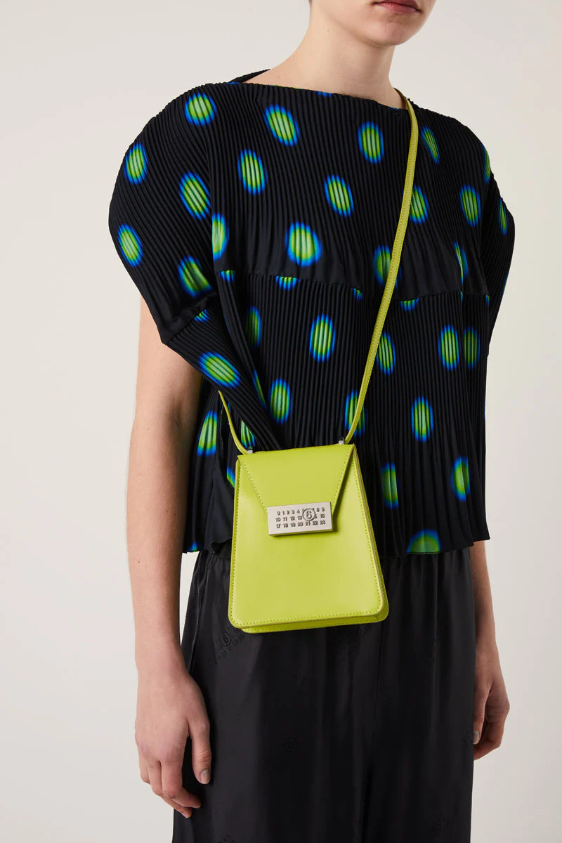 MM6 Maison Margiela Small Numeric Crossbody Bag - Light Pea Green - Image 5