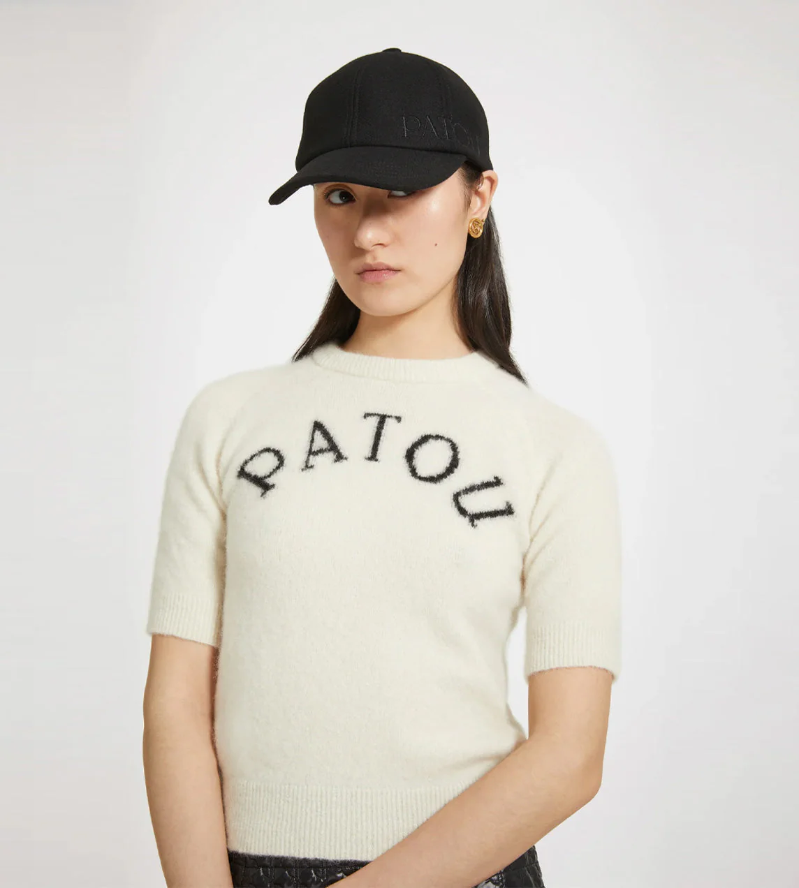 Patou Alpaca Logo S/S Sweater - Avalanche White - Image 2