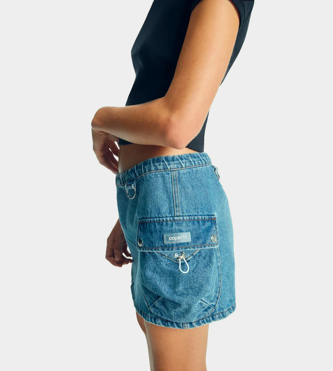 Coperni Denim Cargo Skirt - Blue Navy - Image 5