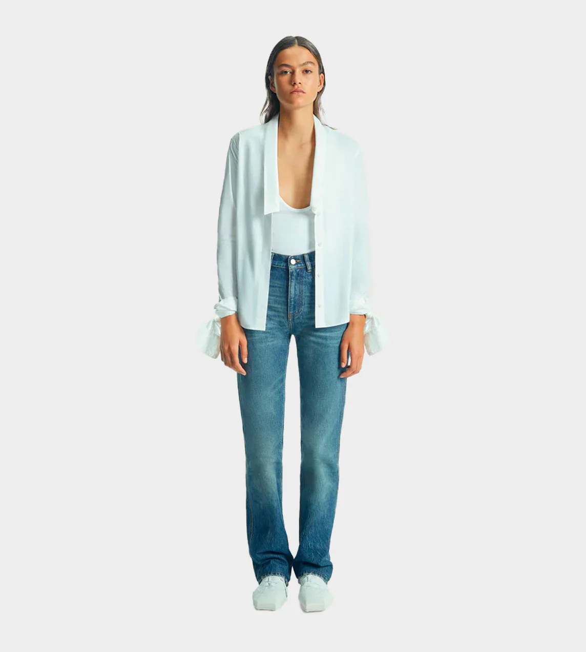 Coperni Open Collar Shirt - White - Image 4