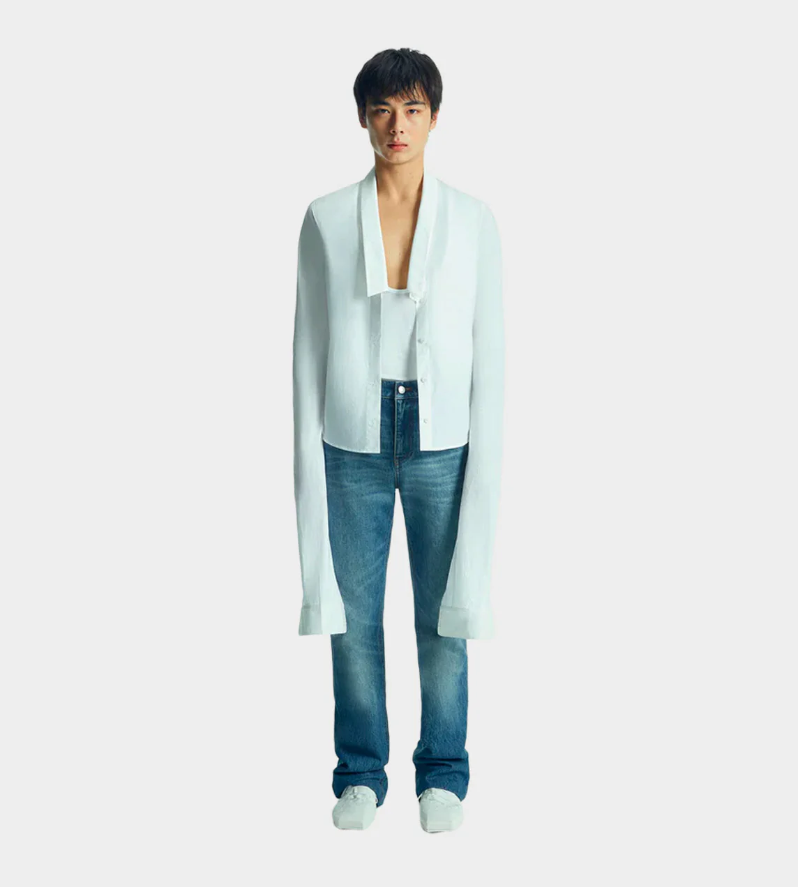 Coperni Open Collar Shirt - White - Image 8