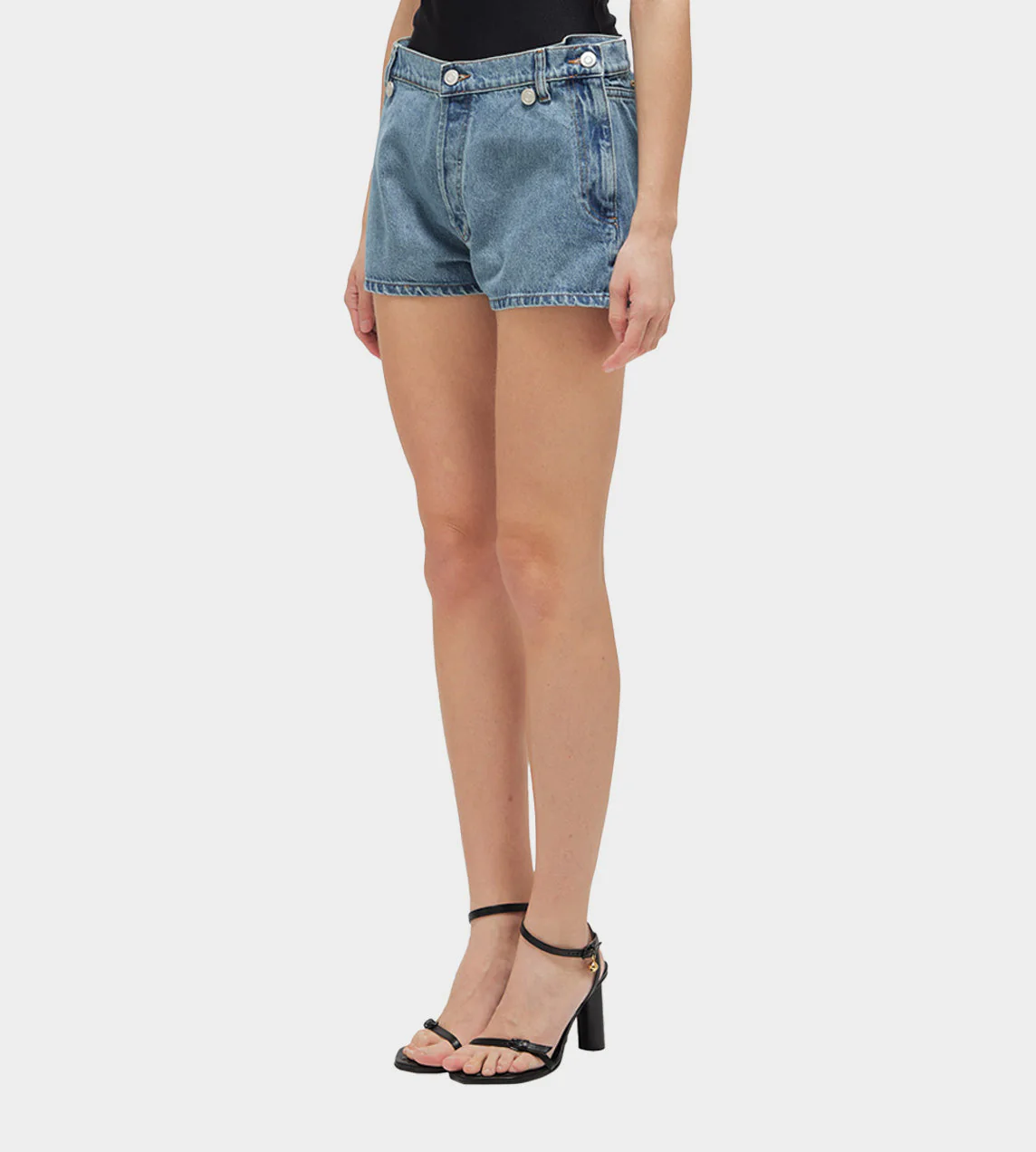 Coperni Open Hip Shorts - Washed Blue - Image 5