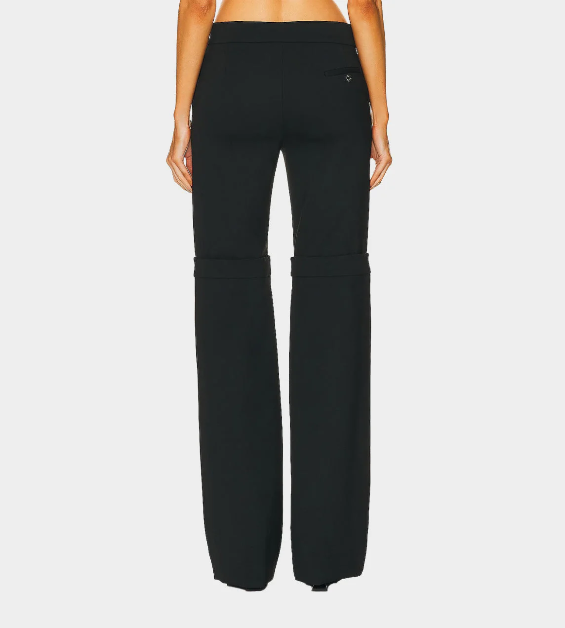 MARINE SERRE Open Knee Tailored Trousers - Black - Image 7