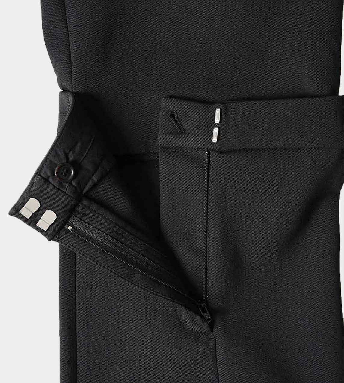 MARINE SERRE Open Knee Tailored Trousers - Black - Image 9