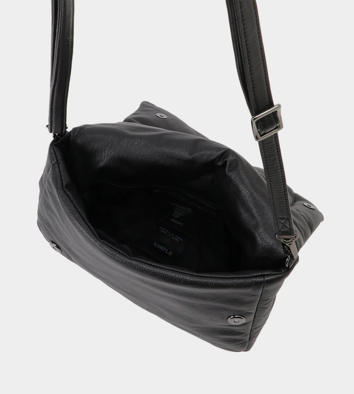 Yohji Yamamoto Discord Small Quilted Crossbody Bag - Black - Image 4