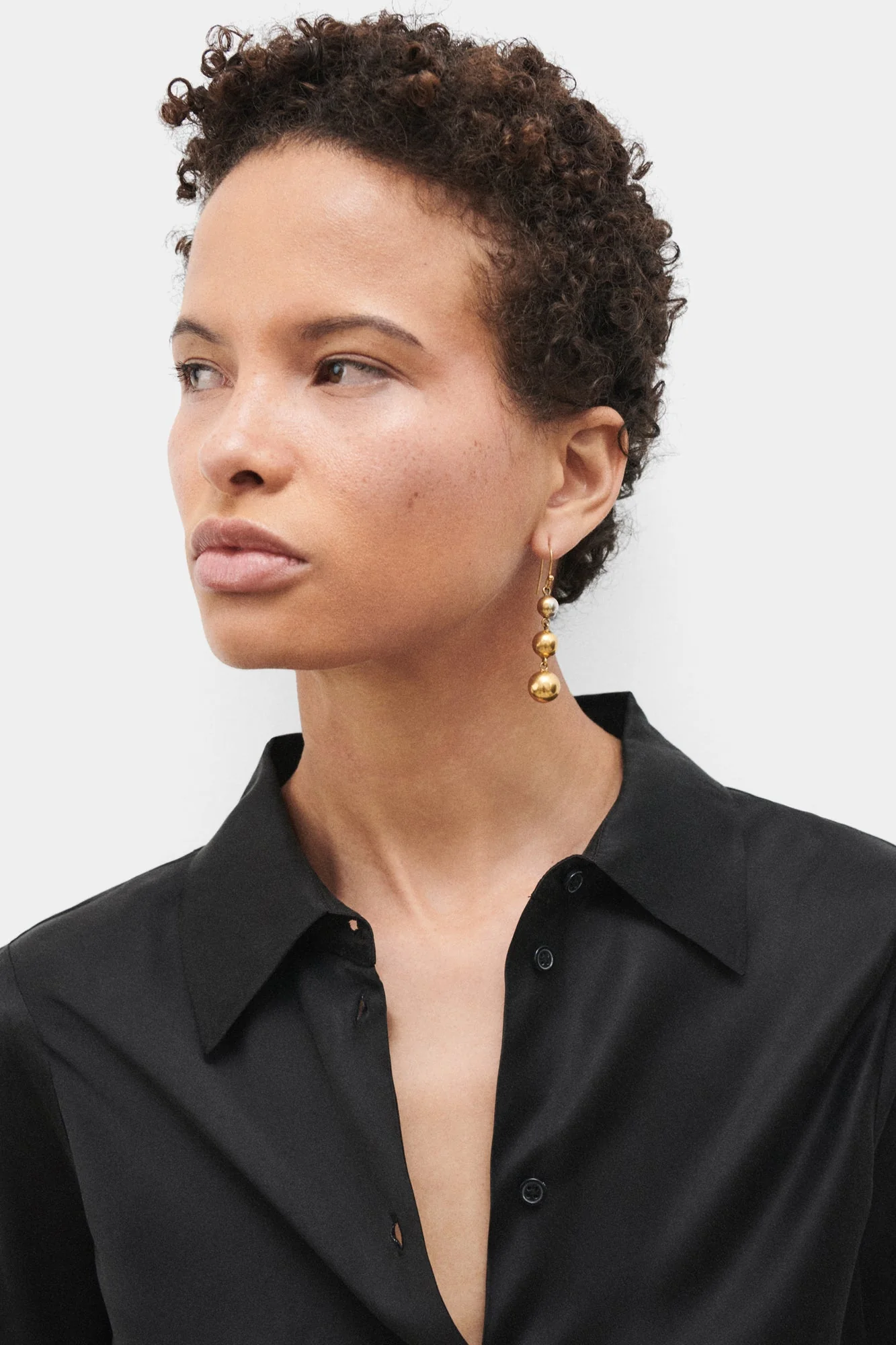Silk Laundry BIAS CUT SHIRT - BLACK - Image 4