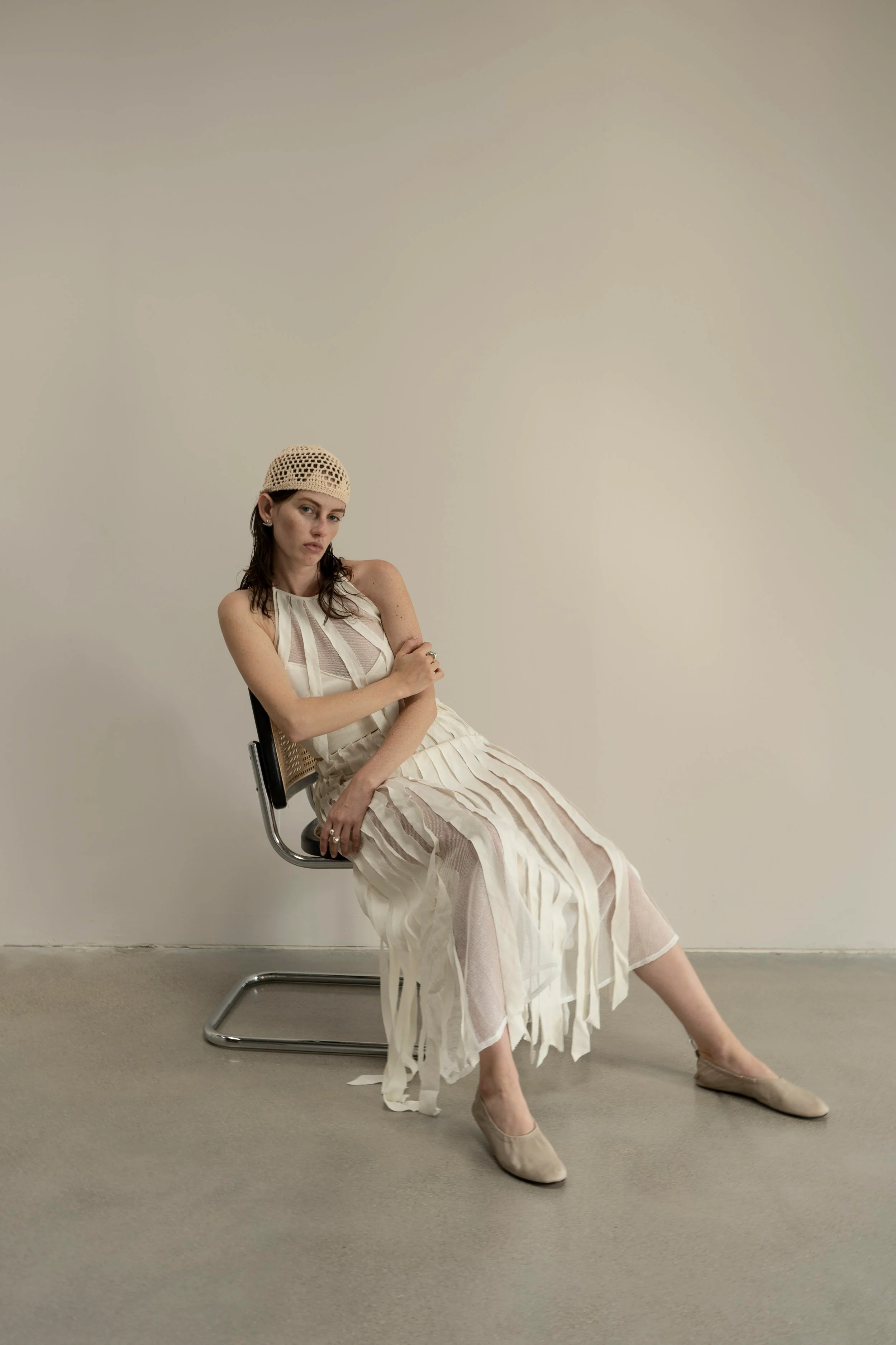 K M by L A N G E Lapsha Linen Skirt - White - Image 2