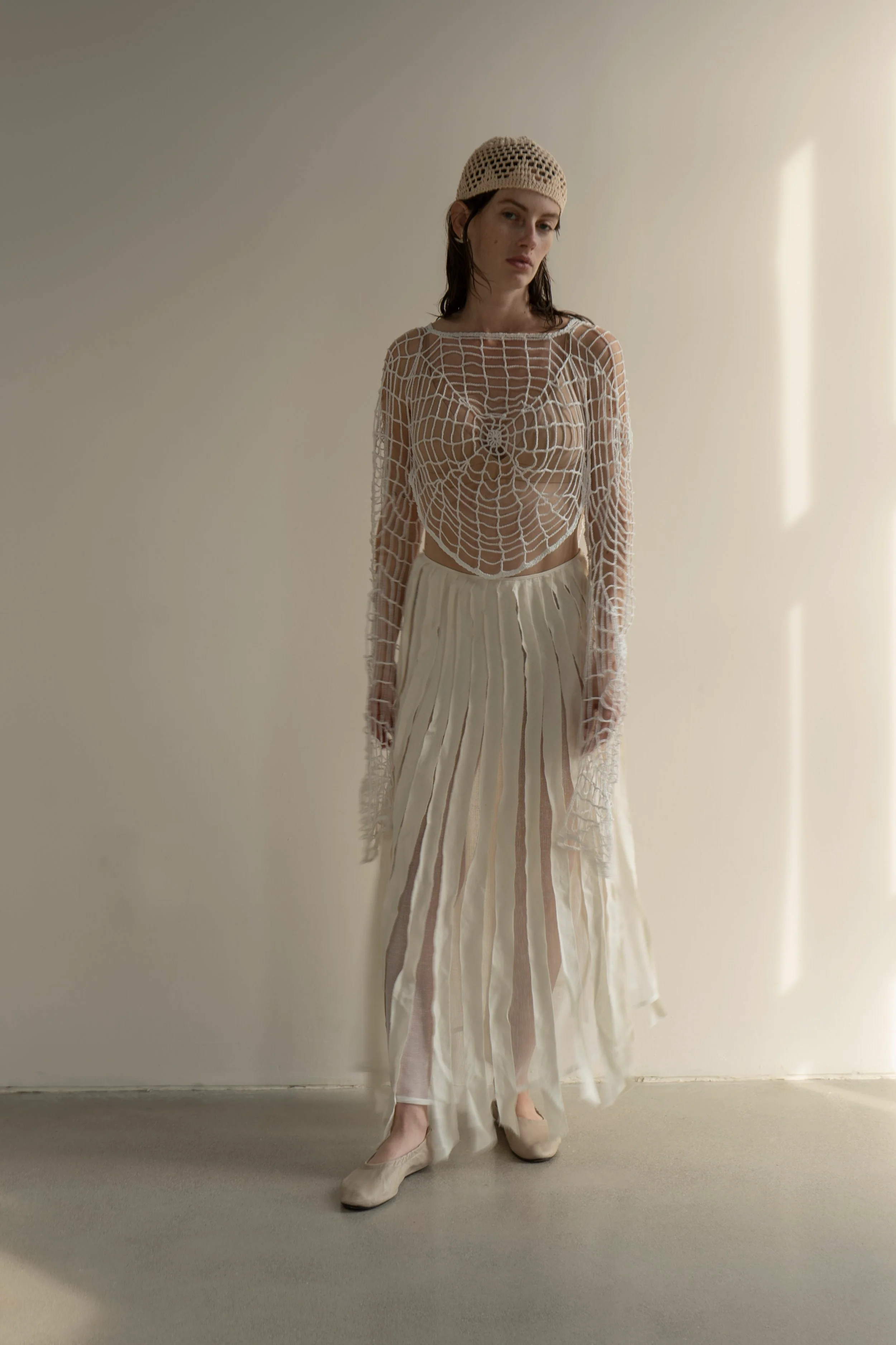 K M by L A N G E Lapsha Linen Skirt - White - Image 7