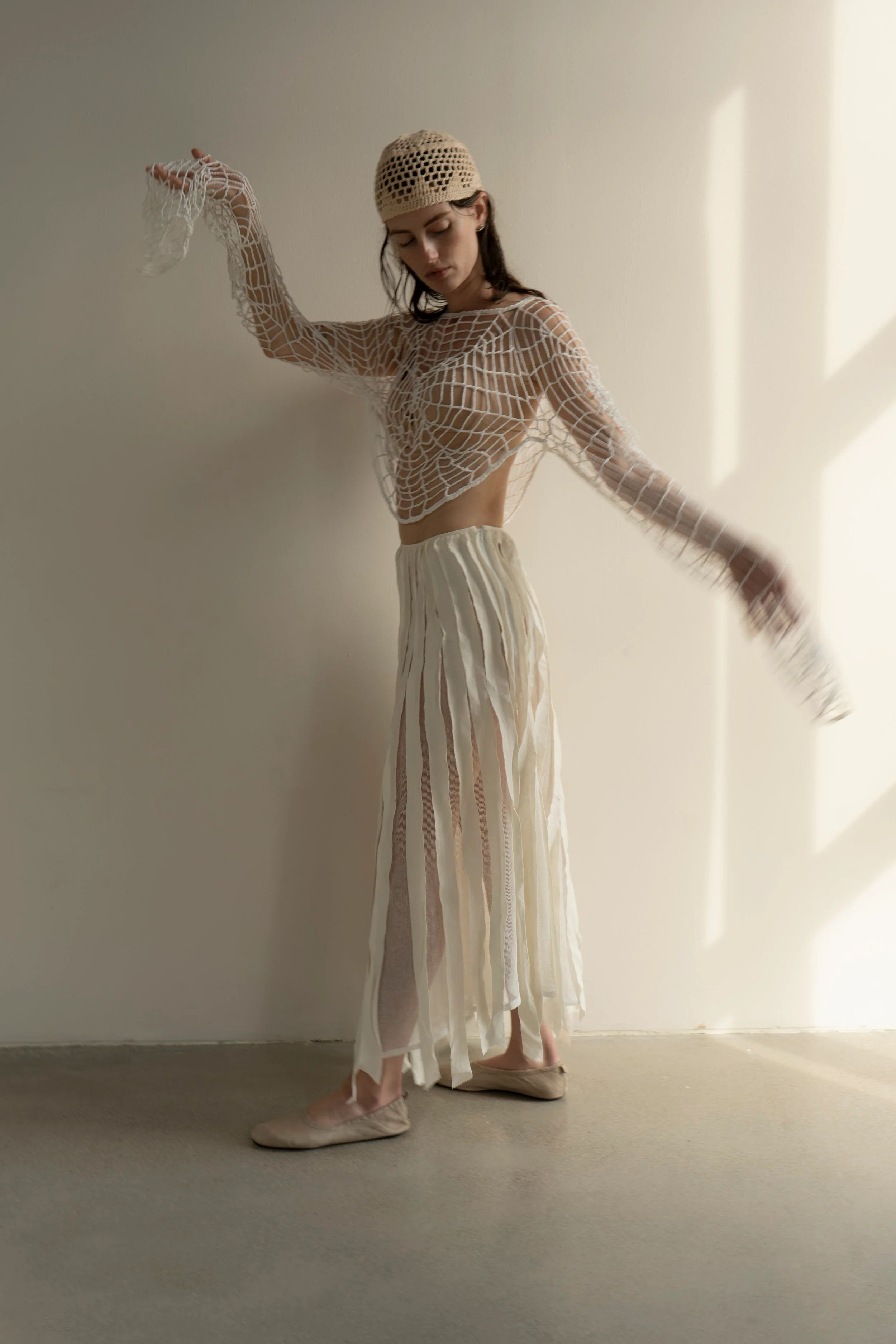 K M by L A N G E Lapsha Linen Skirt - White - Image 8