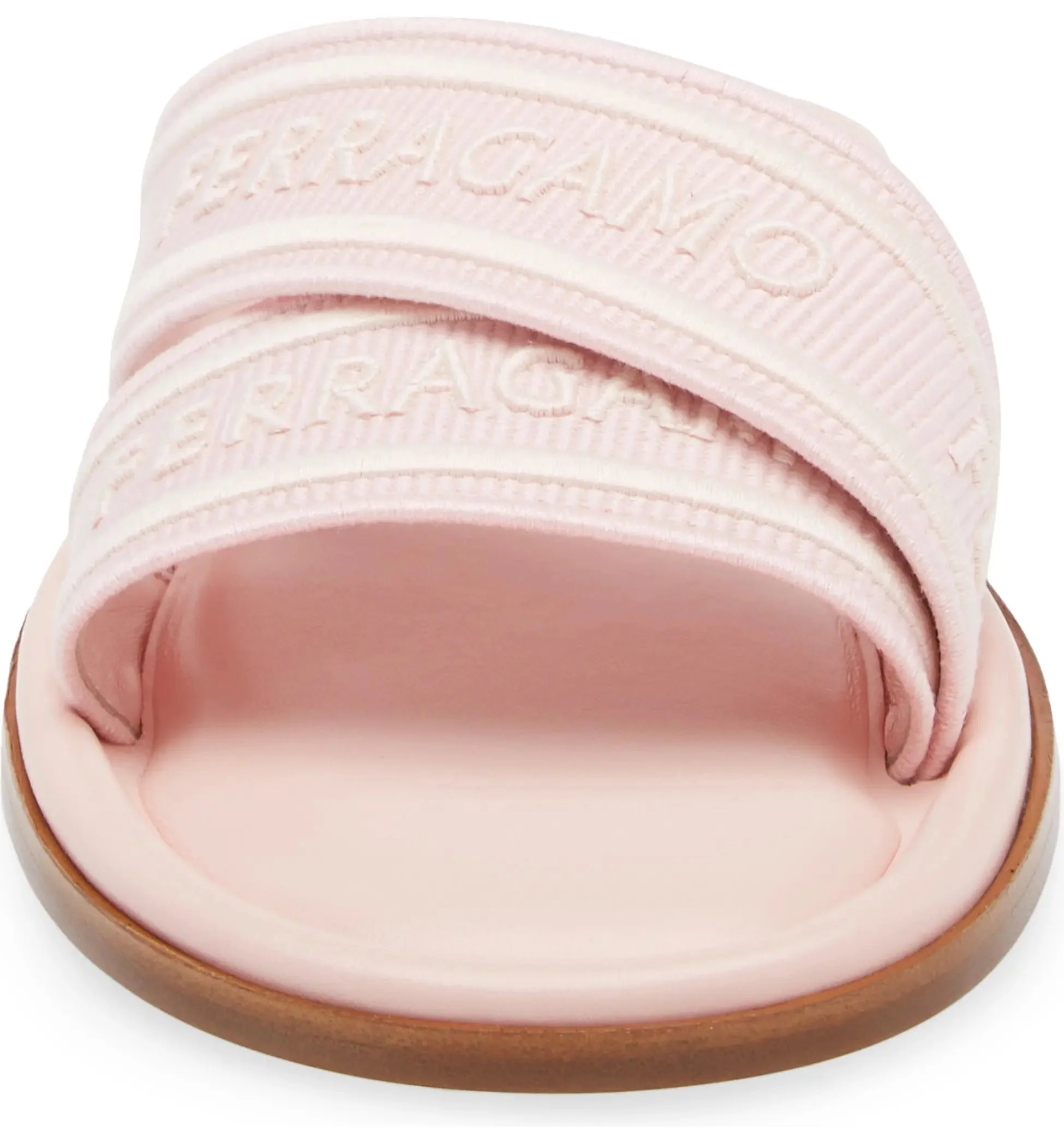 Salvatore Ferragamo Womens Laurene Logo Slide Sandals - Pink - Image 2