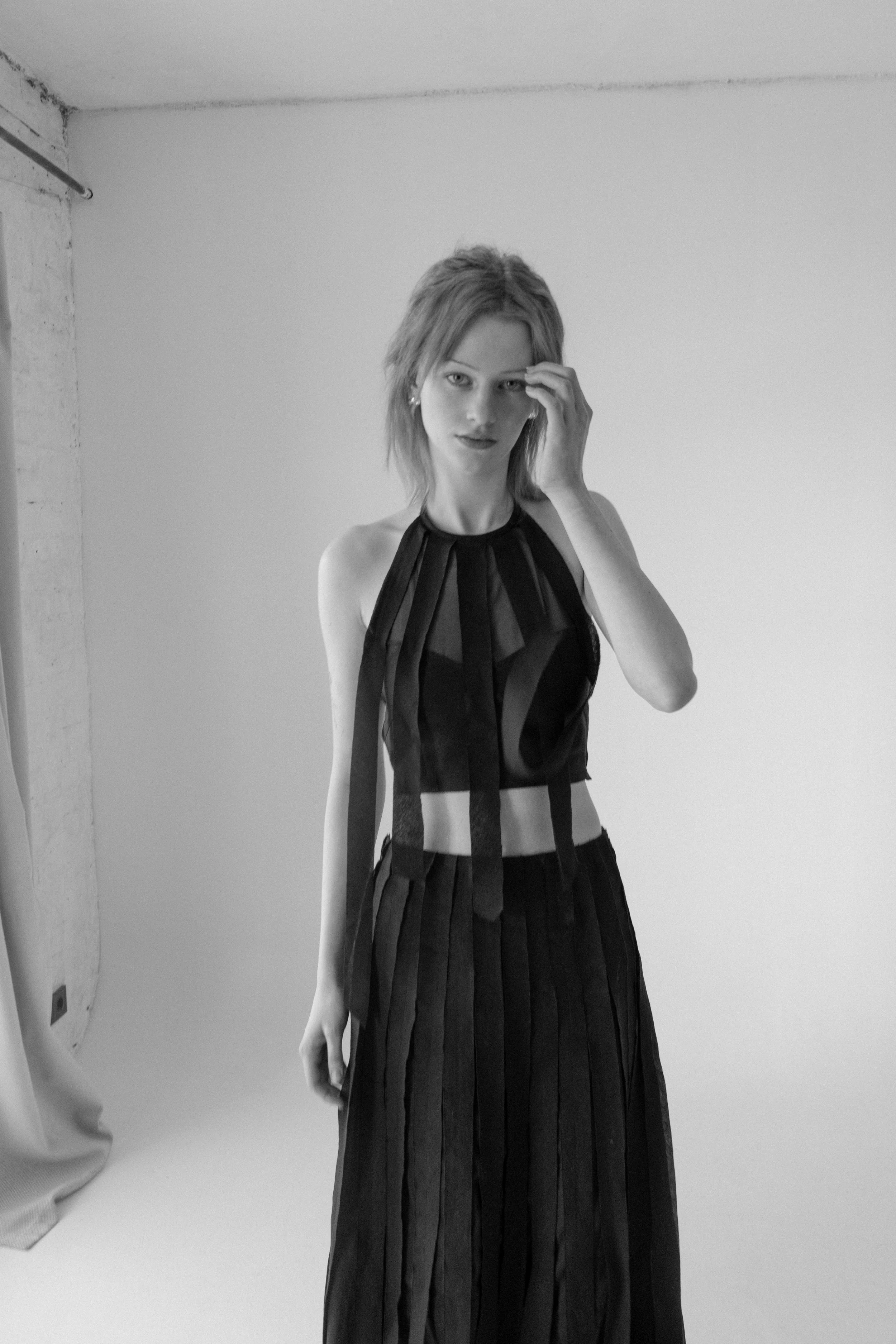 K M by L A N G E Lapsha Linen Top - Black - Image 2