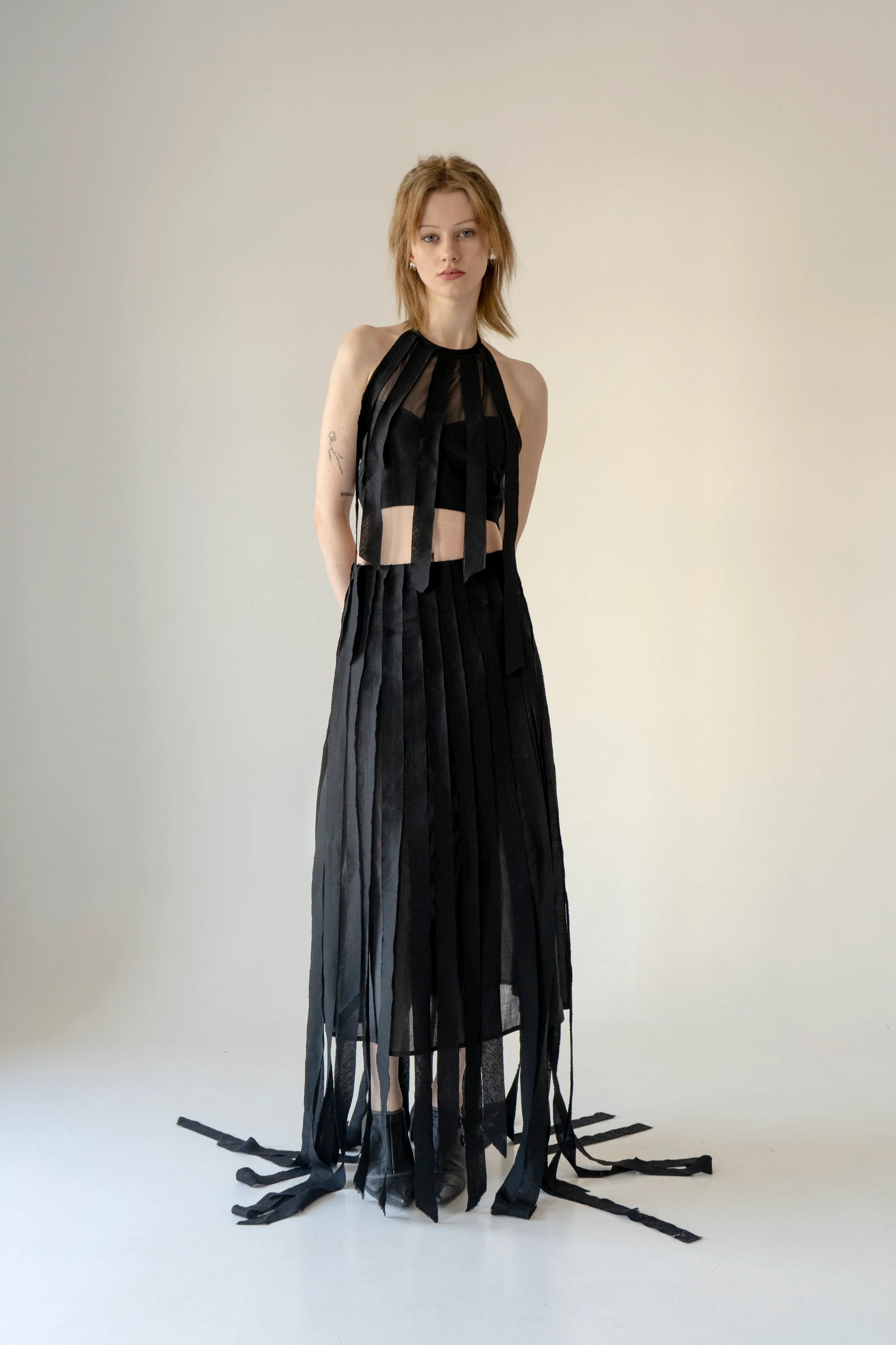 K M by L A N G E Lapsha Linen Top - Black - Image 4