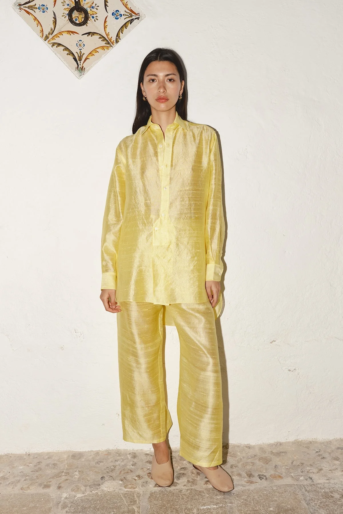 Datura Judo Dupion Pants - Lemon Butter - Image 2