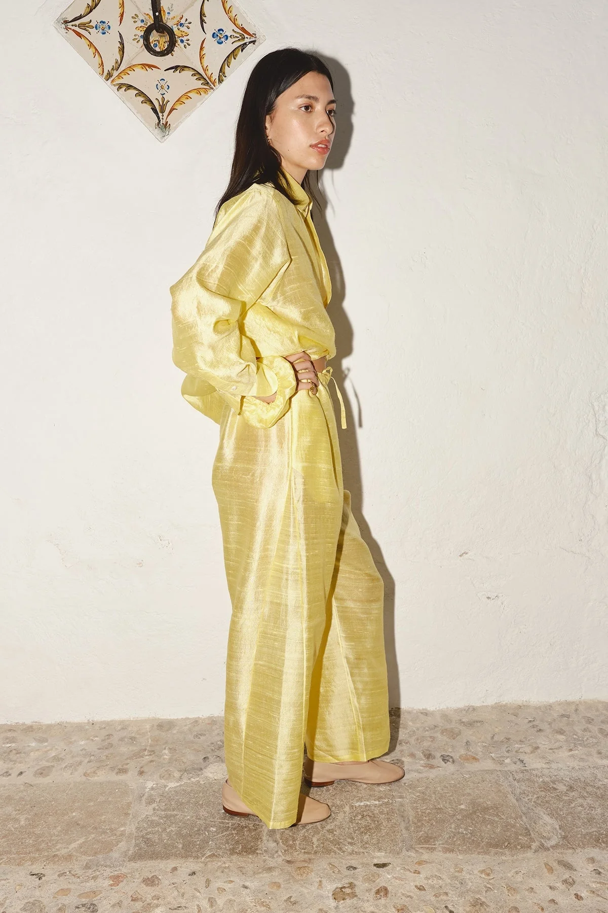 Datura Judo Dupion Pants - Lemon Butter - Image 3