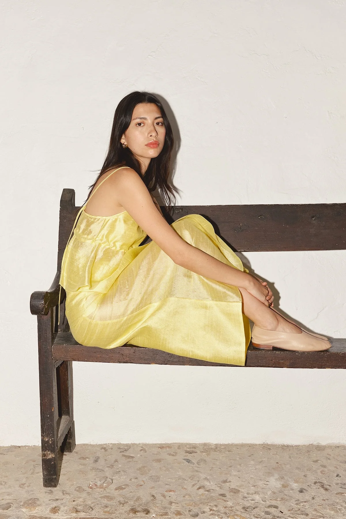 Datura Dupion Scrunchie Top - Lemon Butter - Image 5