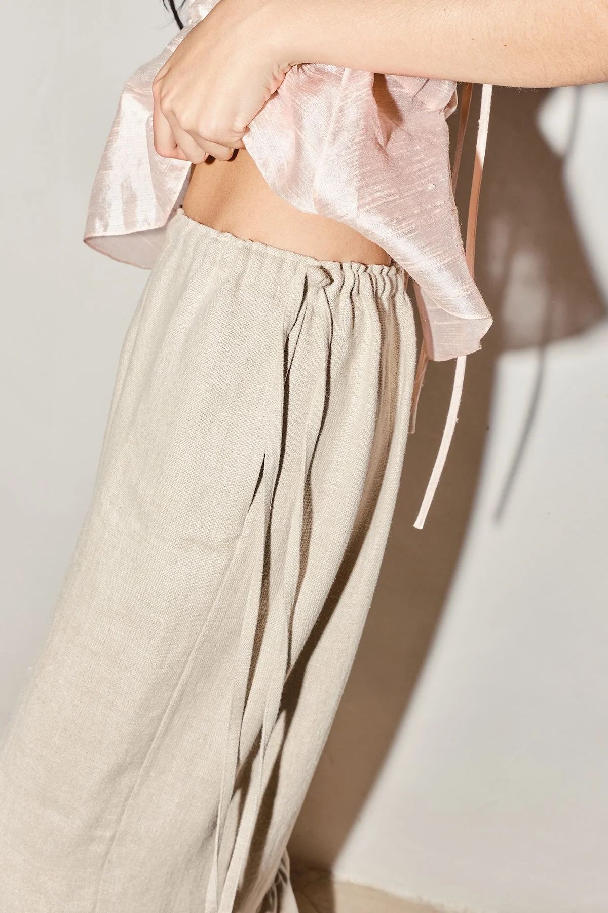 Datura Heavy Linen Ruffle Skirt - Piedra - Image 4