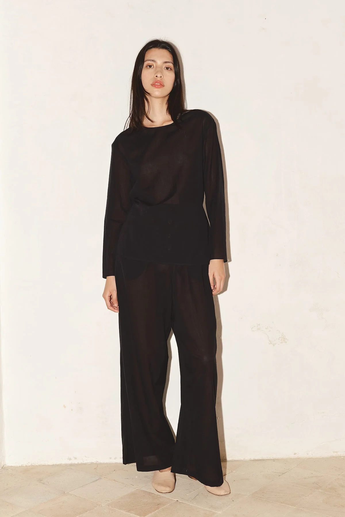 Datura Tae Batiste Cotton Pants - Black - Image 2