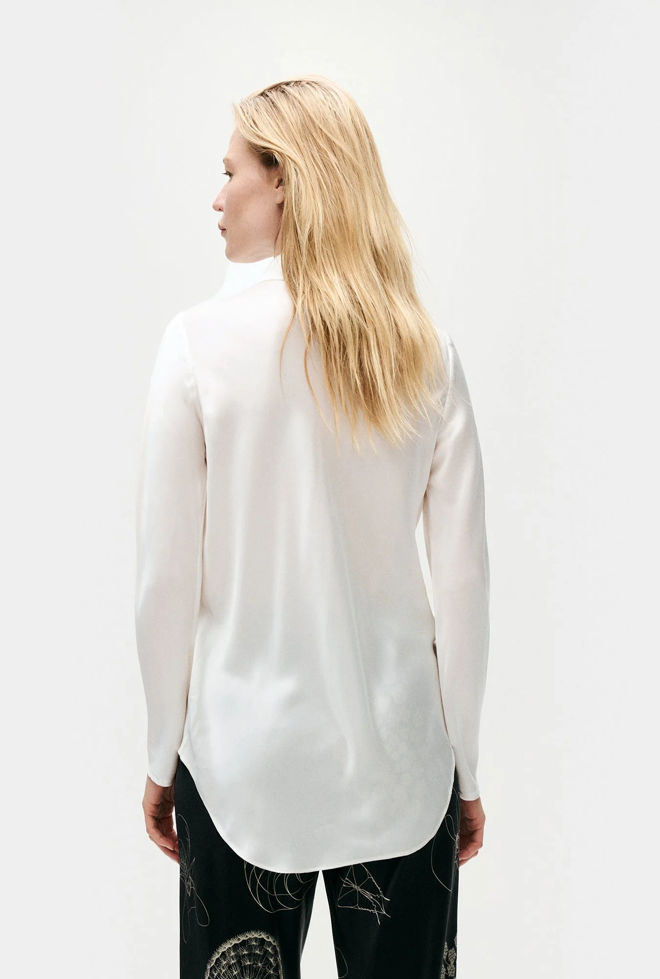 Silk Laundry BIAS CUT SHIRT - WHITE - Image 6