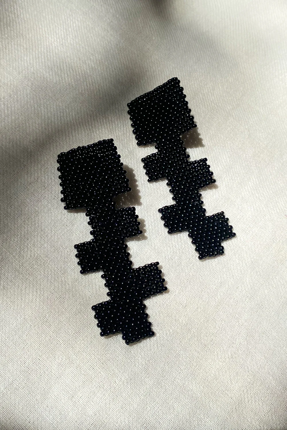 Mozhdeh Matin Milka Short Earrings - Black - Image 2