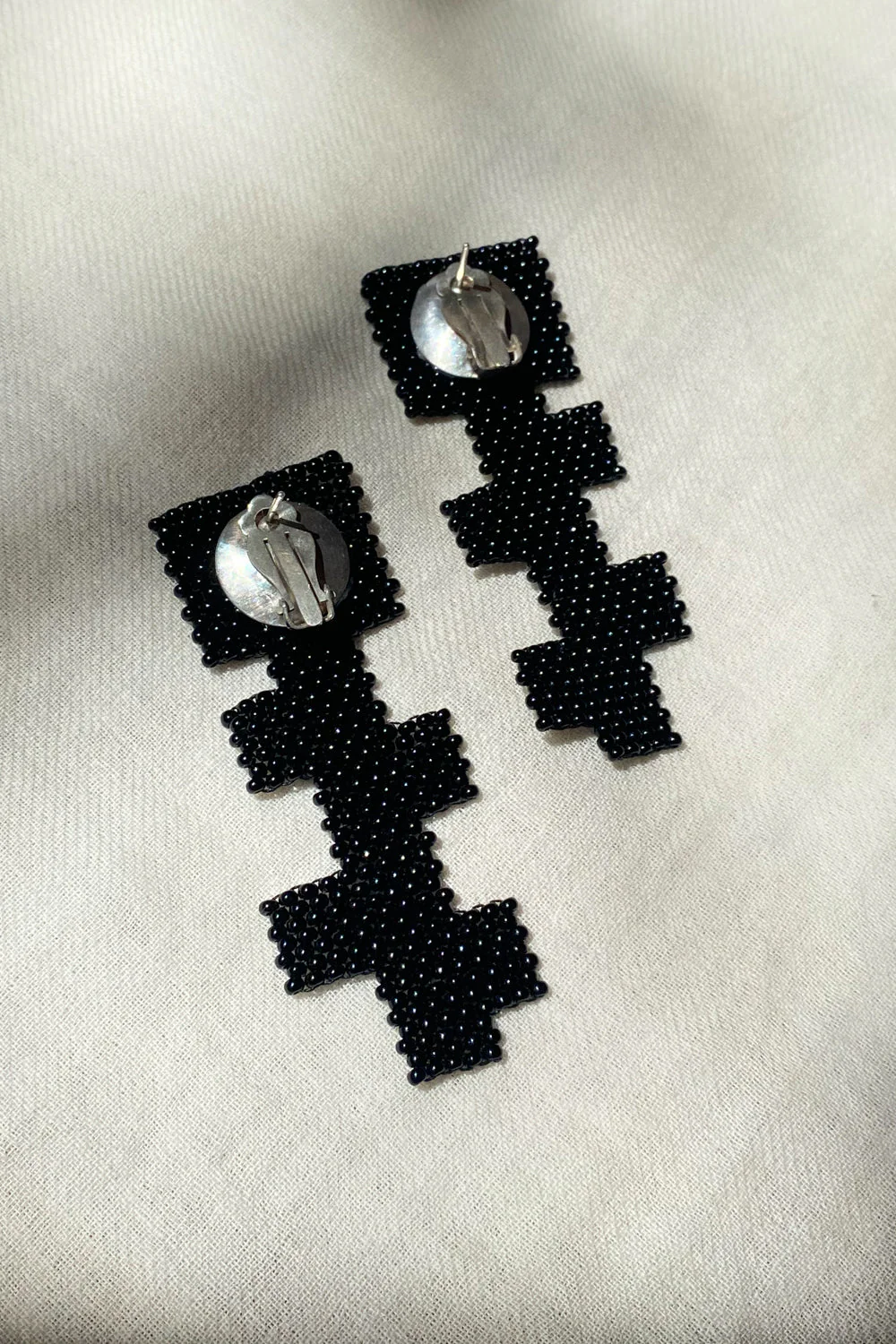 Mozhdeh Matin Milka Short Earrings - Black - Image 3