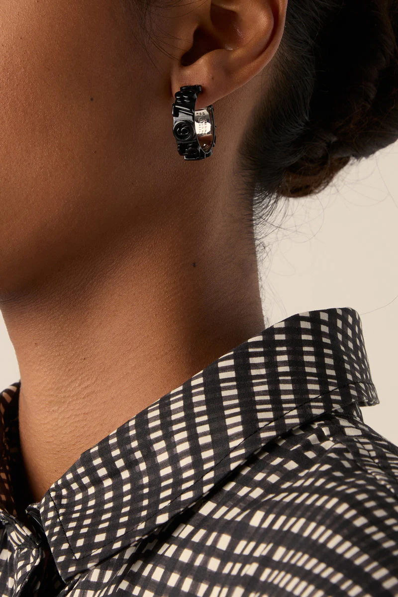 MM6 MAISON MARGIELA Numeric Hoop earrings - Black - Image 2