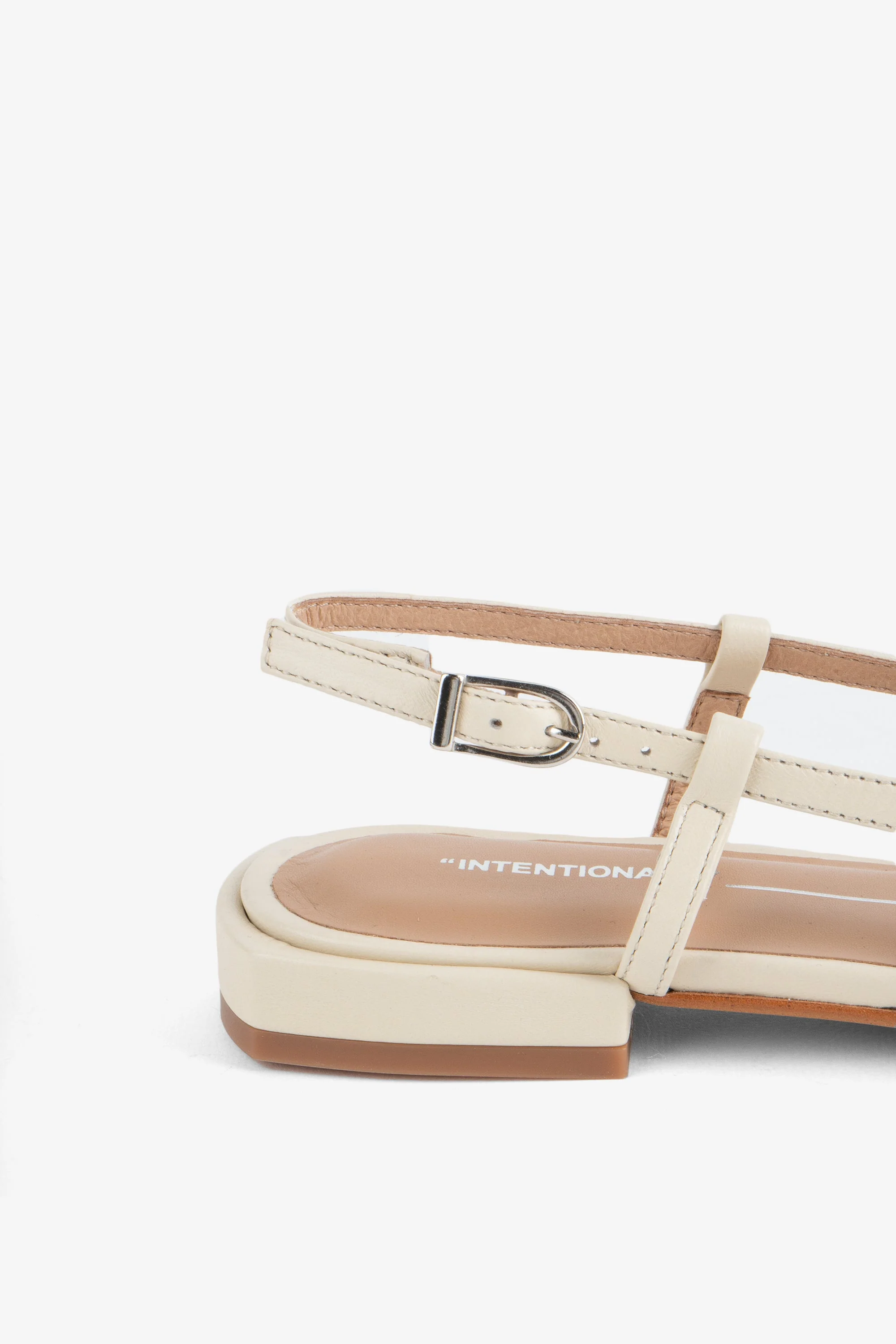 "INTENTIONALLY __________." DAFF SLINGBACK FLAT - Black/Cream - Image 11