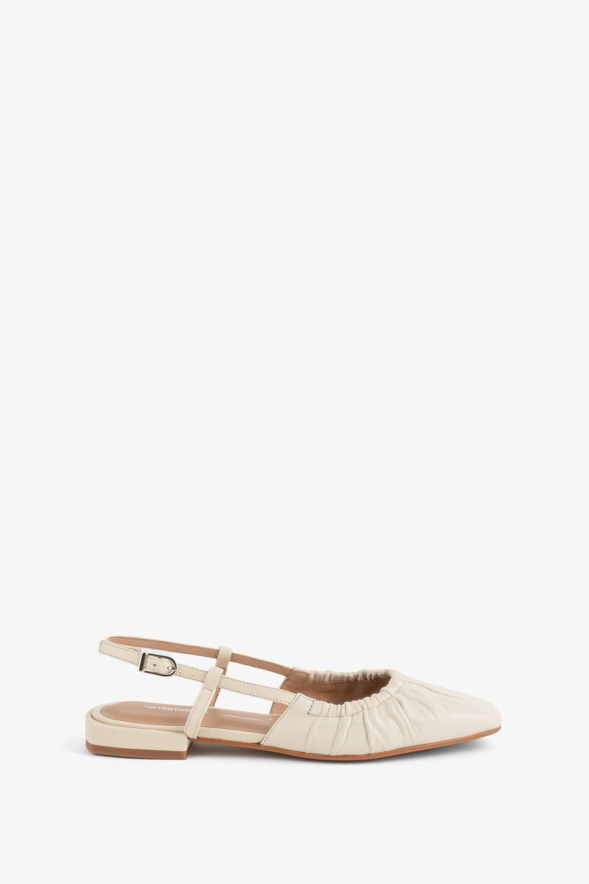 "INTENTIONALLY __________." DAFF SLINGBACK FLAT - Black/Cream - Image 12