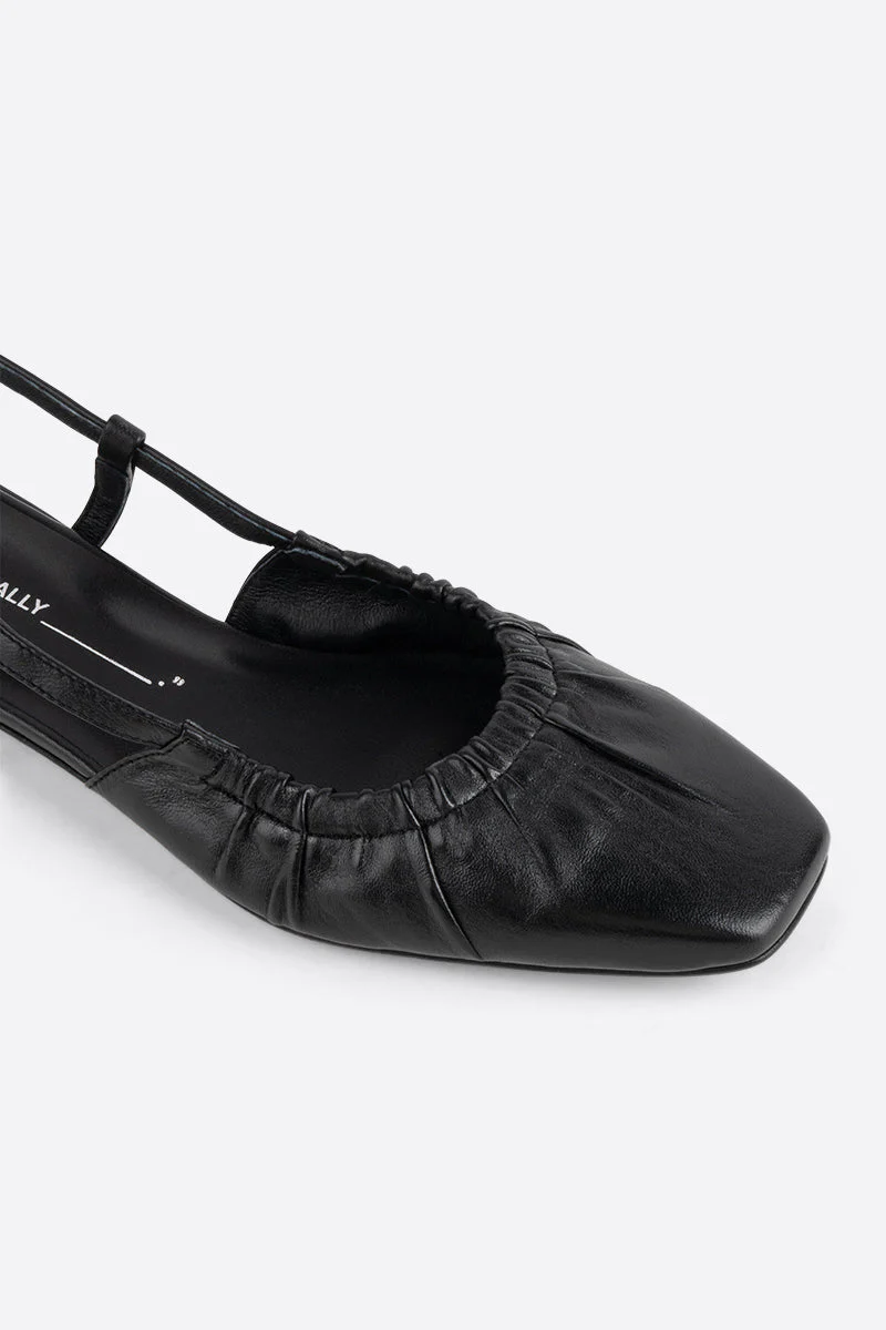 "INTENTIONALLY __________." DAFF SLINGBACK FLAT - Black/Cream - Image 5