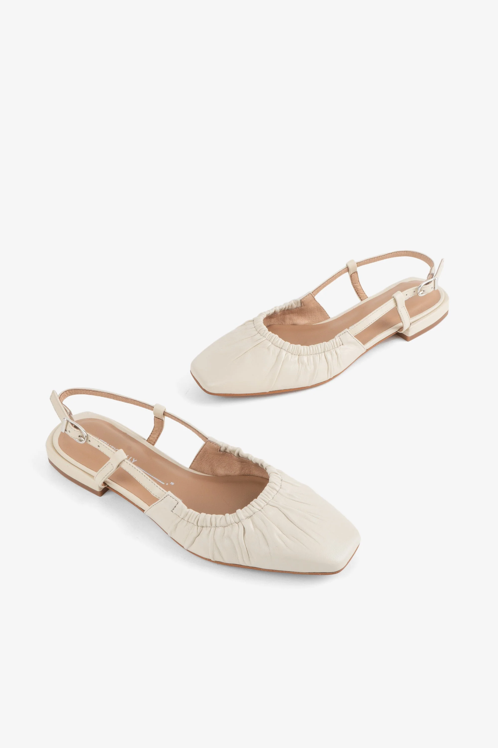 "INTENTIONALLY __________." DAFF SLINGBACK FLAT - Black/Cream - Image 8