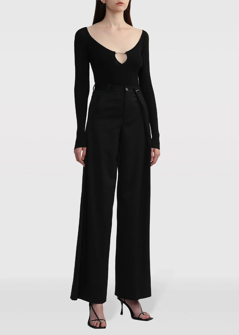 Jacquemus Black Le haut Pralu Long Sleeve T Shirt - Black