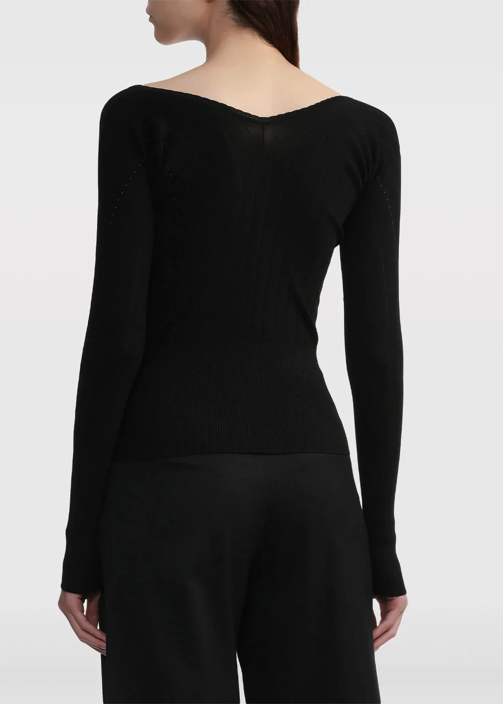 Jacquemus Black Le haut Pralu Long Sleeve T Shirt - Black - Image 3