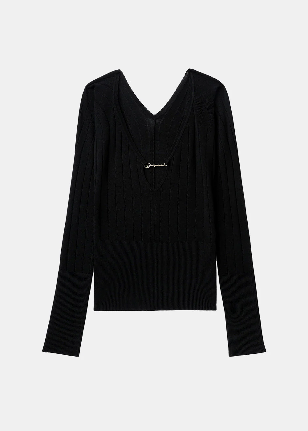 Jacquemus Black Le haut Pralu Long Sleeve T Shirt - Black - Image 4