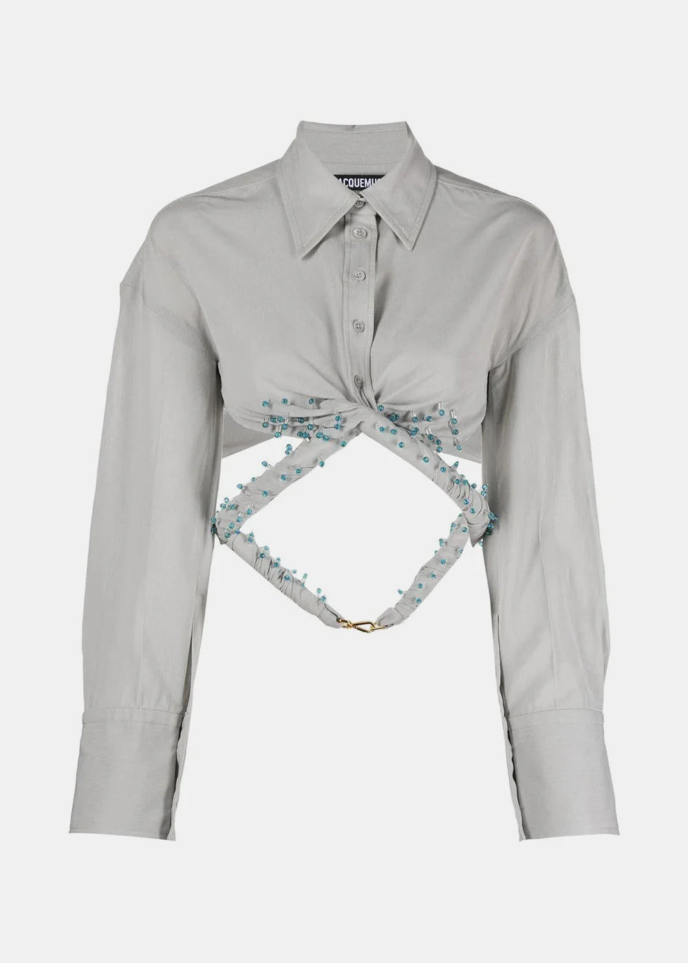 Jacquemus Light Grey La Chemise Perli Shirt - Light Grey - Image 5
