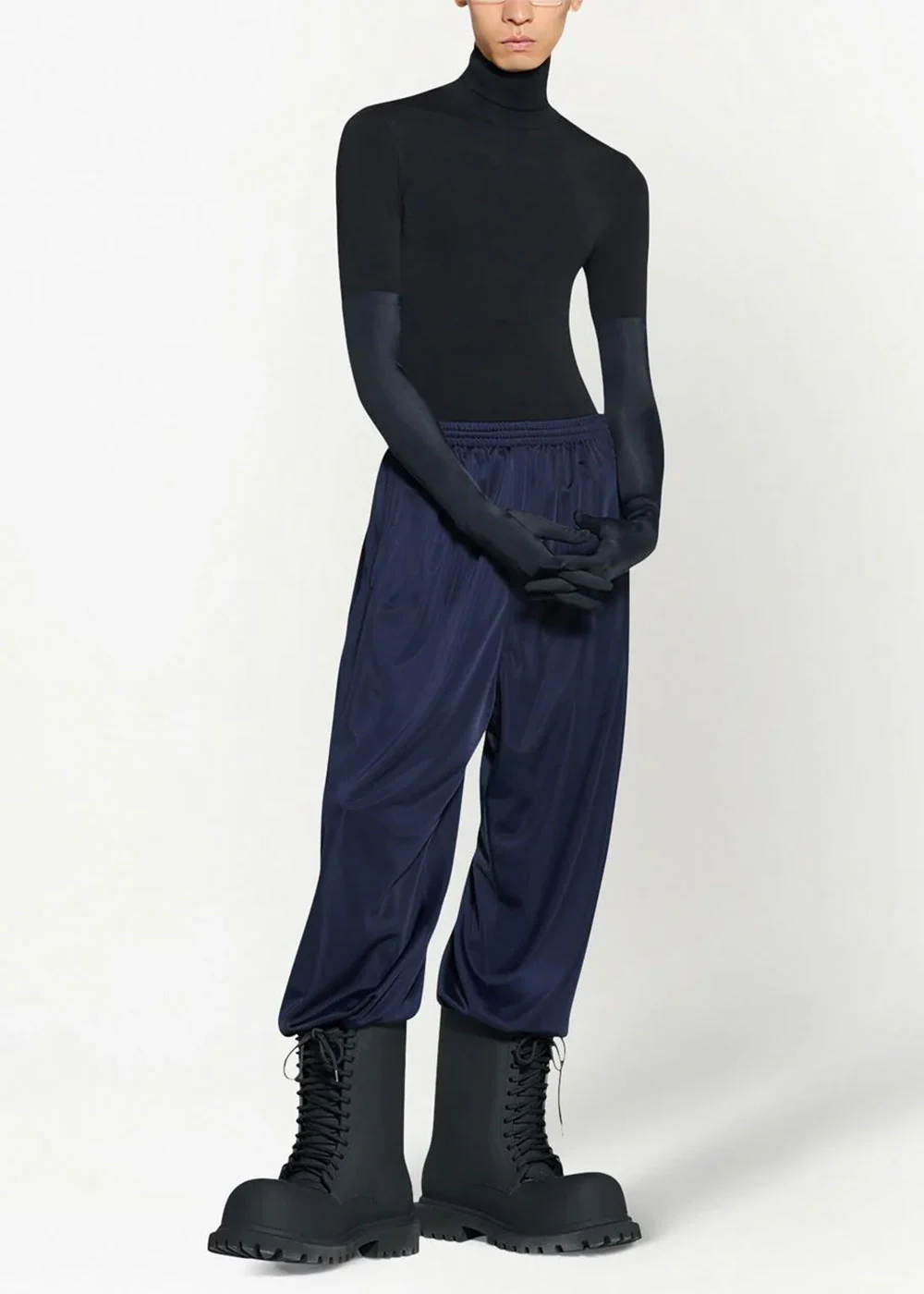 Balenciaga Drop-Crotch Trousers - Navy - Image 2