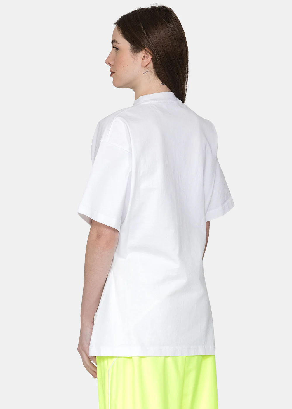 Balenciaga Curved Logo T-Shirt - White - Image 2