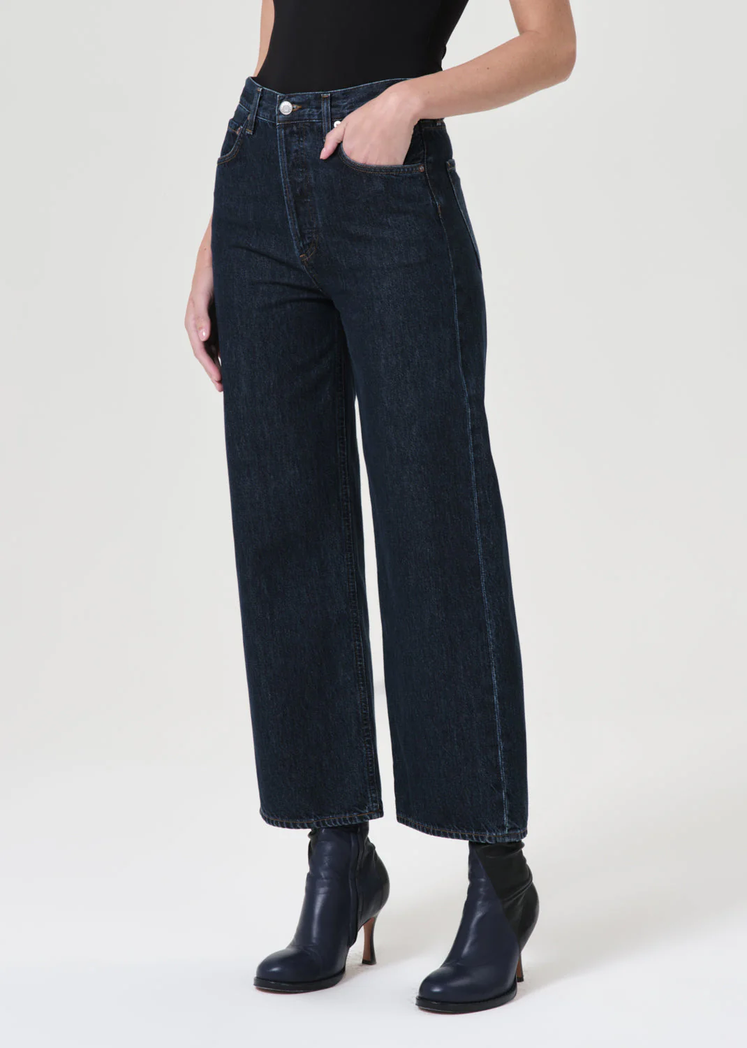 Agolde Ren Hi Rise Wide Leg - Polished - Image 4
