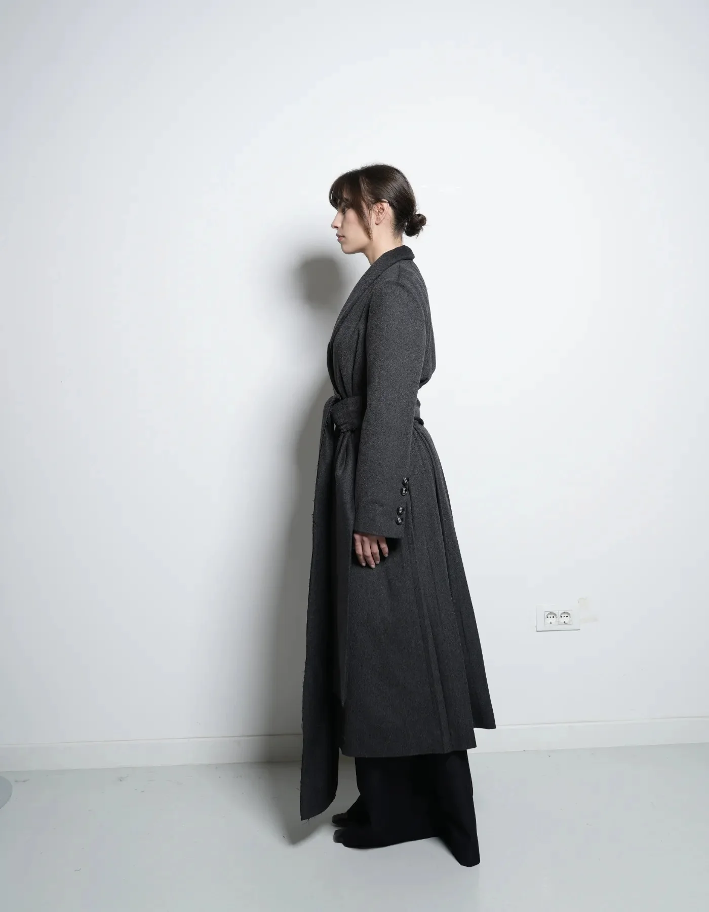 MAET ASURA Cashmere Coat - Dark Grey - Image 3