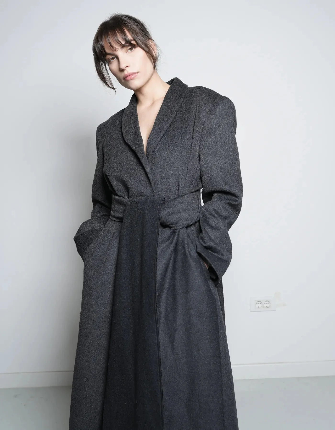 MAET ASURA Cashmere Coat - Dark Grey - Image 6