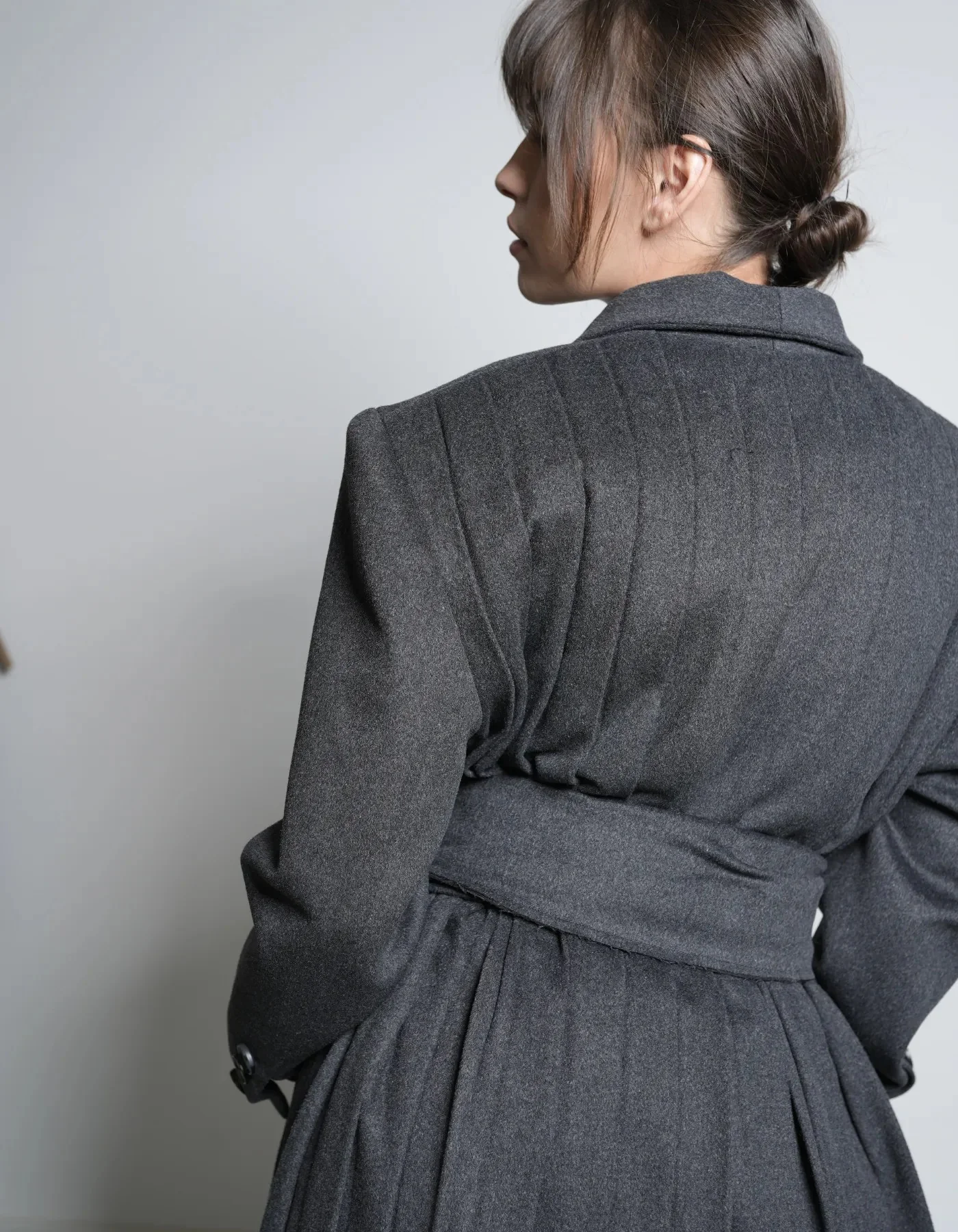 MAET ASURA Cashmere Coat - Dark Grey - Image 8