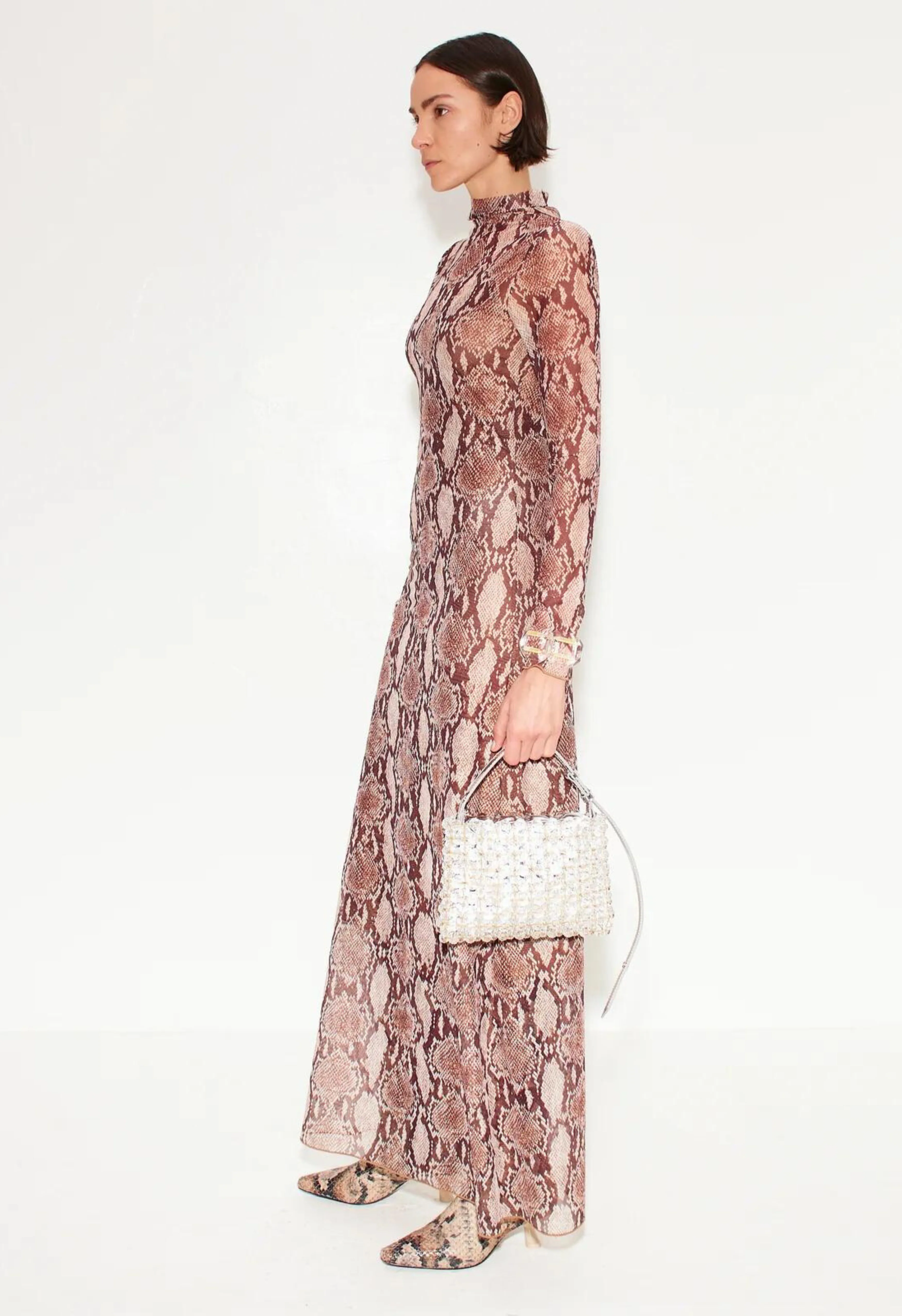 Simon Miller Zesty Mesh Dress - Snake Print - Image 2