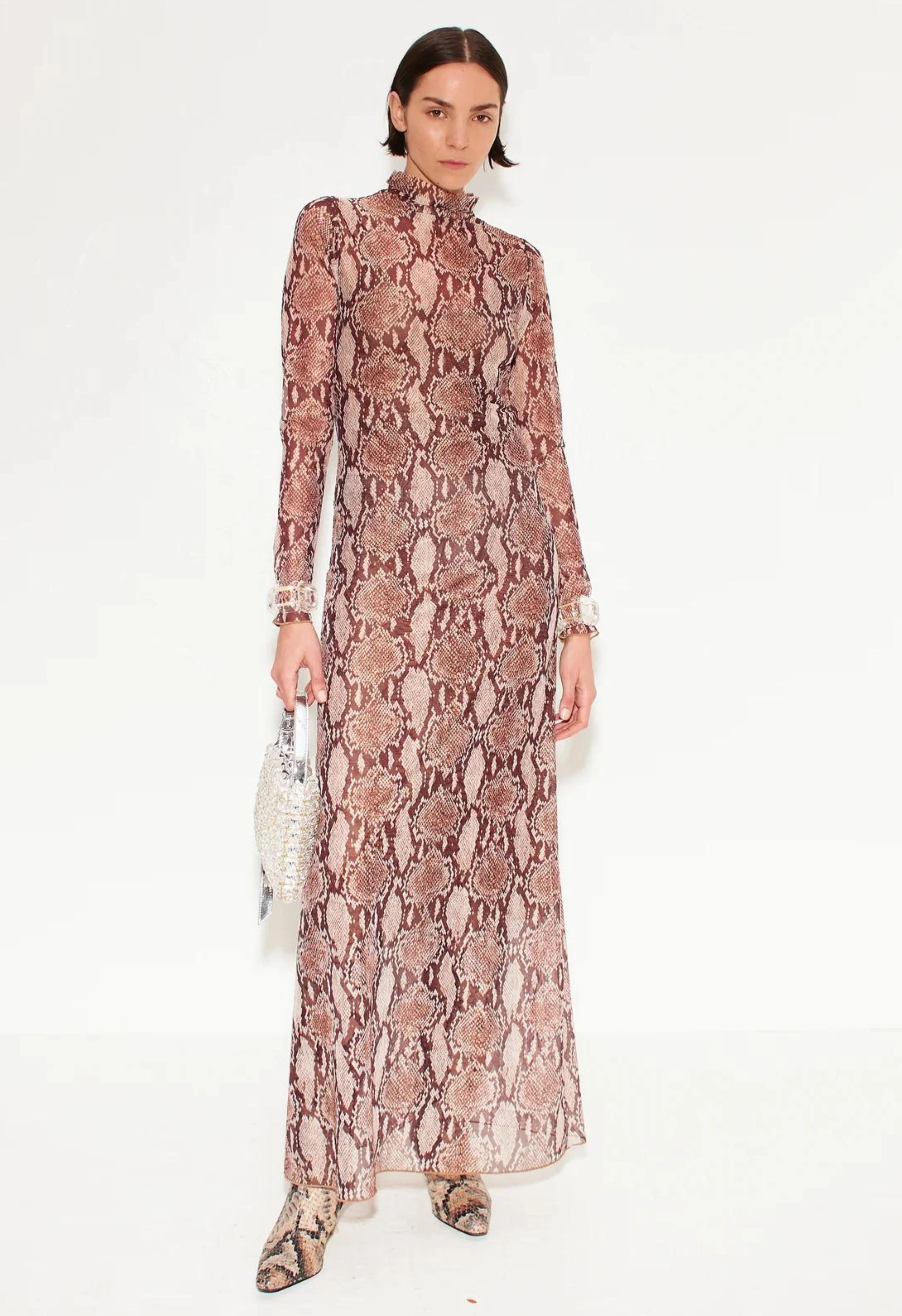 Simon Miller Zesty Mesh Dress - Snake Print - Image 3