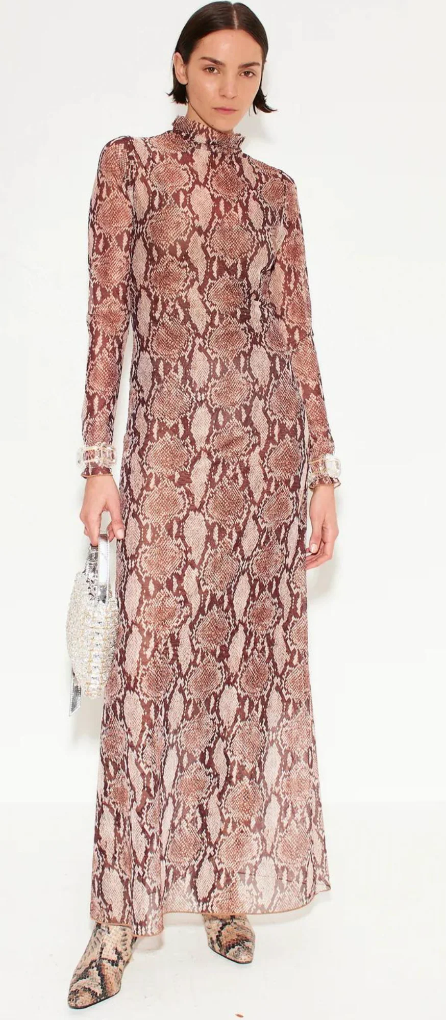 Simon Miller Zesty Mesh Dress - Snake Print - Image 6