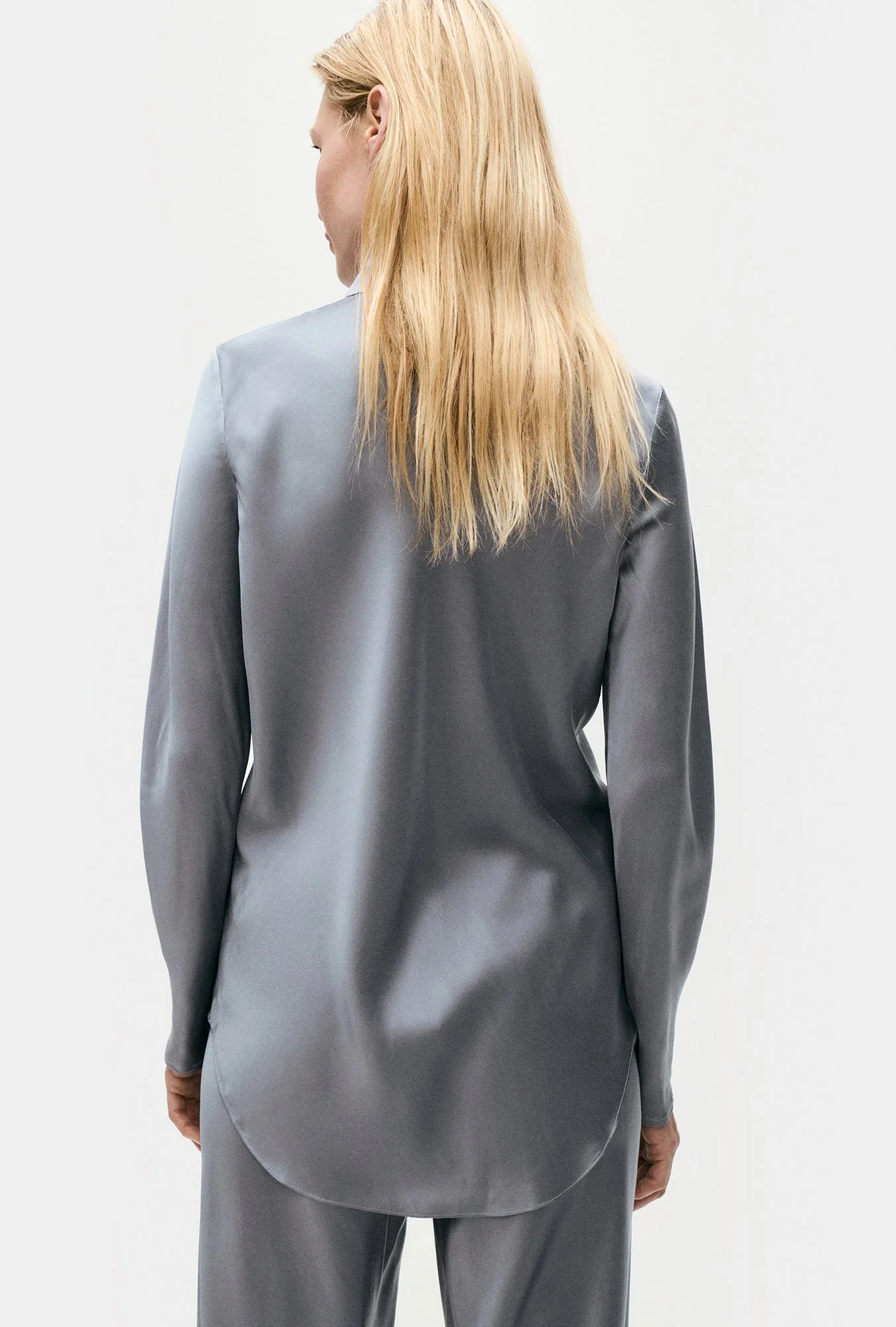 Silk Laundry BIAS CUT SHIRT - STORM - Image 3