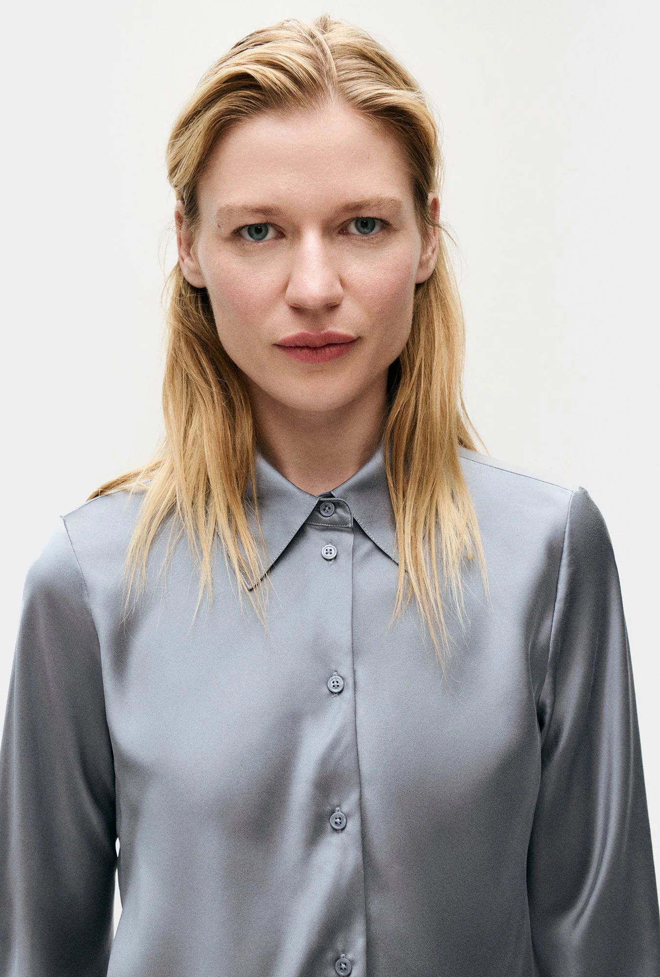 Silk Laundry BIAS CUT SHIRT - STORM - Image 4