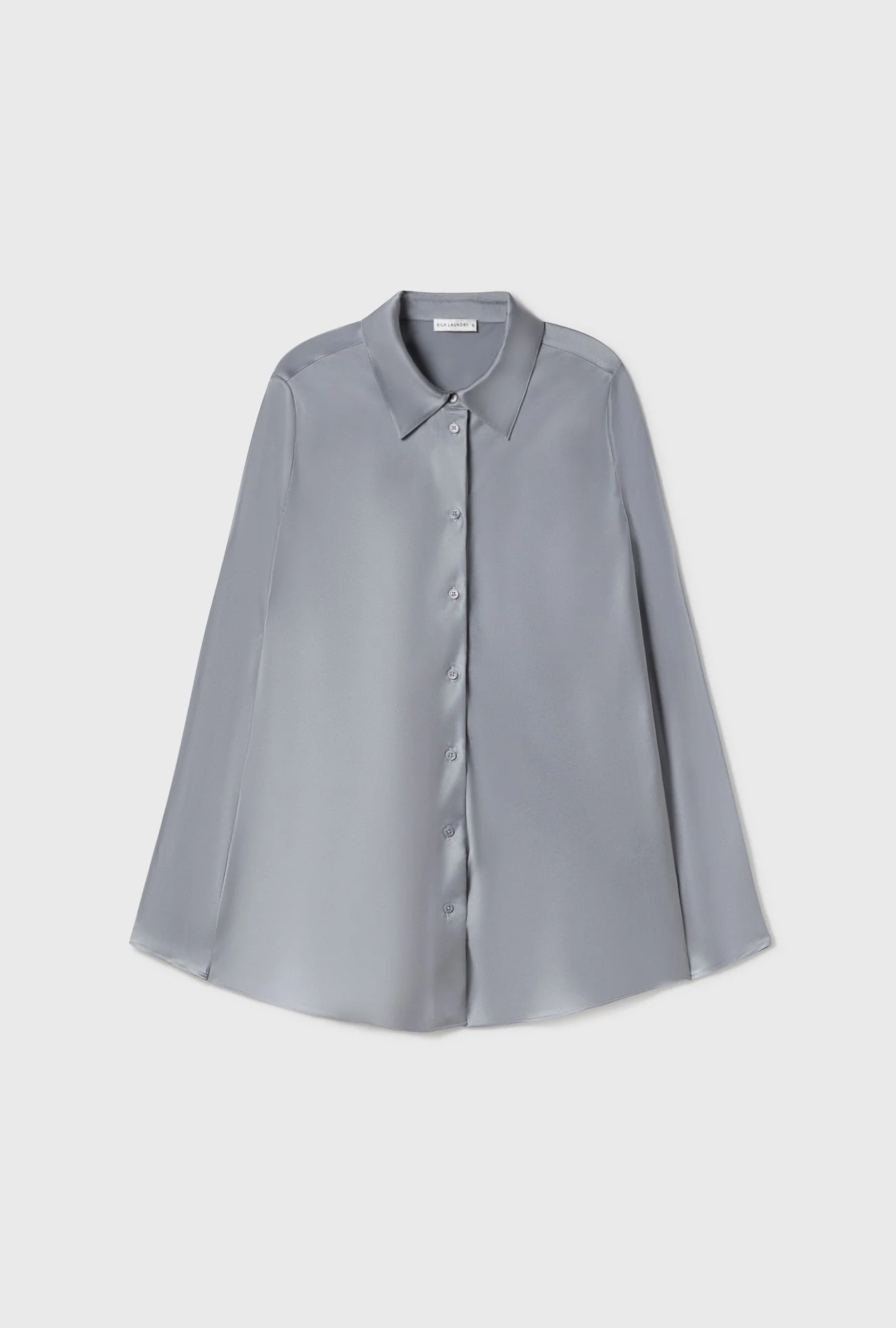 Silk Laundry BIAS CUT SHIRT - STORM - Image 5
