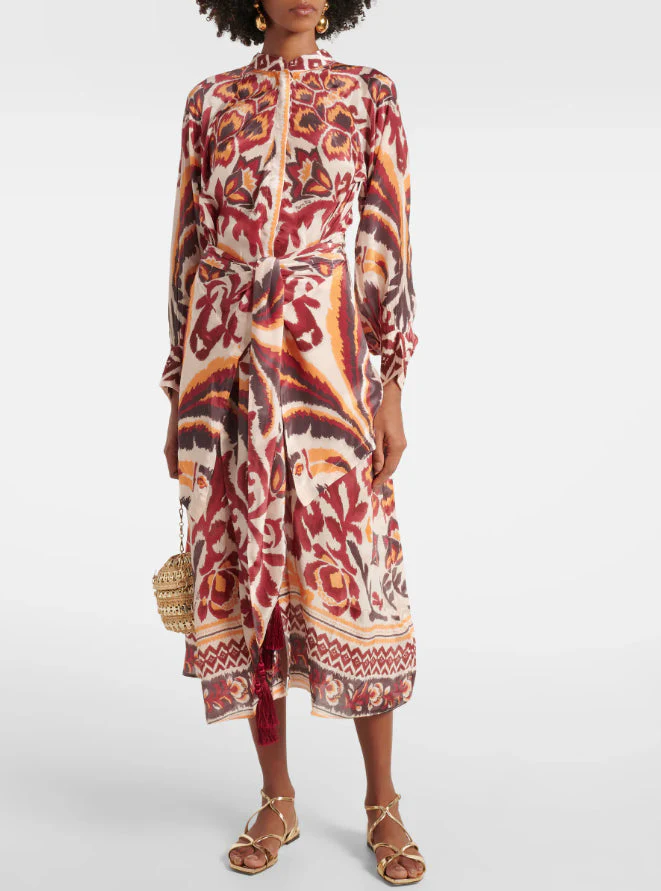 Farm Rio Maxi Dress - Toucans Scarf Cream - Image 2